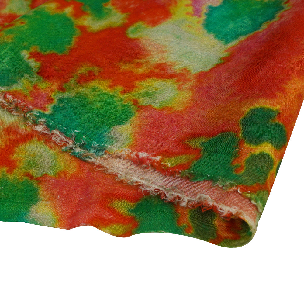 (Pre Cut 2.50 Mtr Piece) Multi Color Digital Printed Bemberg Modal Satin Fabric