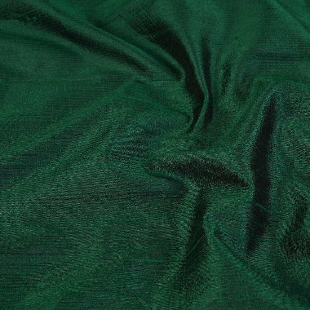 (Pre Cut 4.70 Mtr Piece) Emerald Color Dupion Silk Fabric