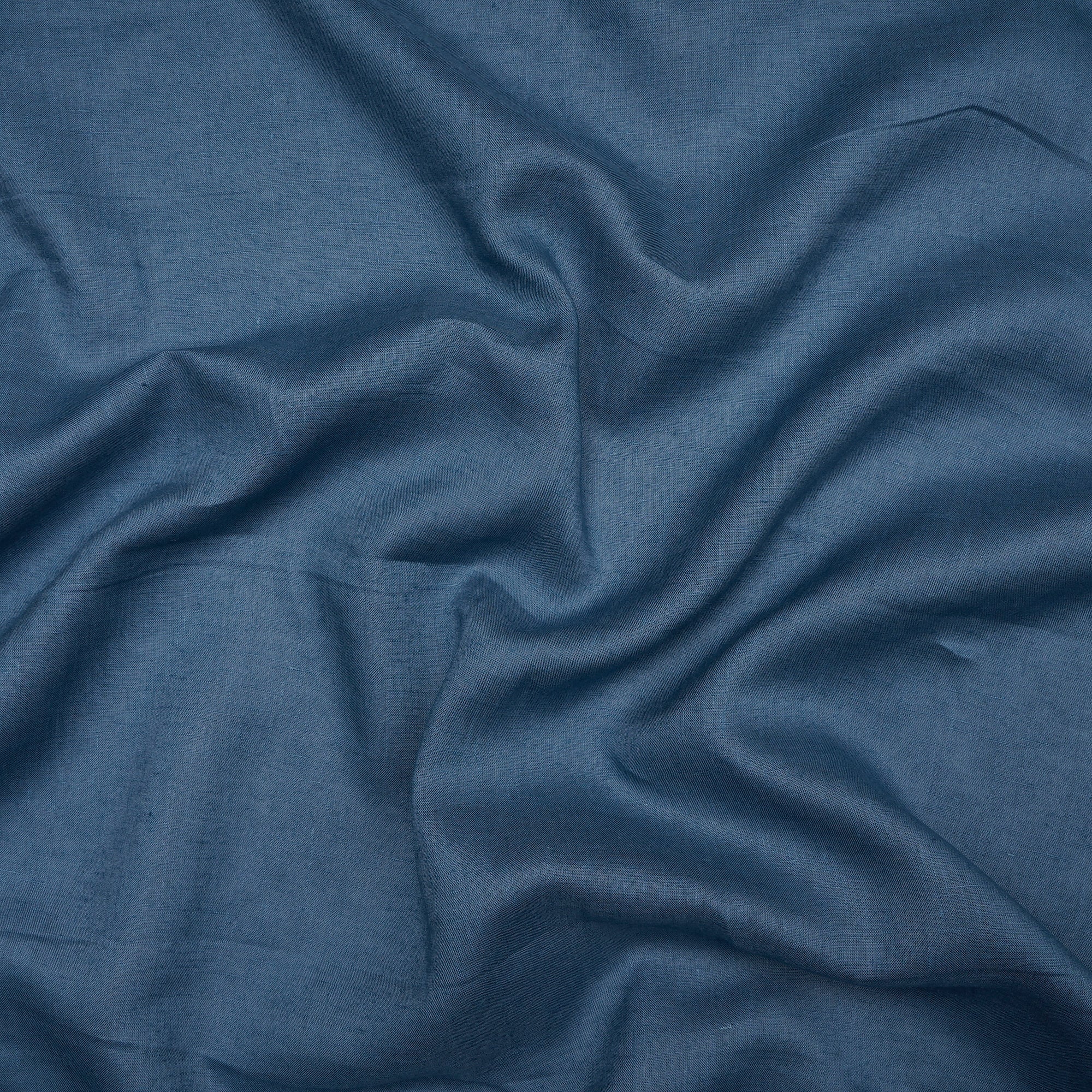 (Pre-Cut 1.50 Mtr) Blue Color Piece Dyed Excel Linen Fabric
