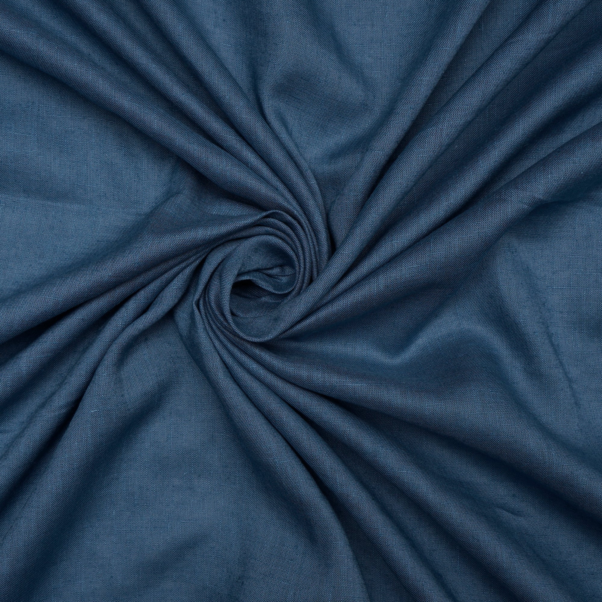(Pre-Cut 1.50 Mtr) Blue Color Piece Dyed Excel Linen Fabric