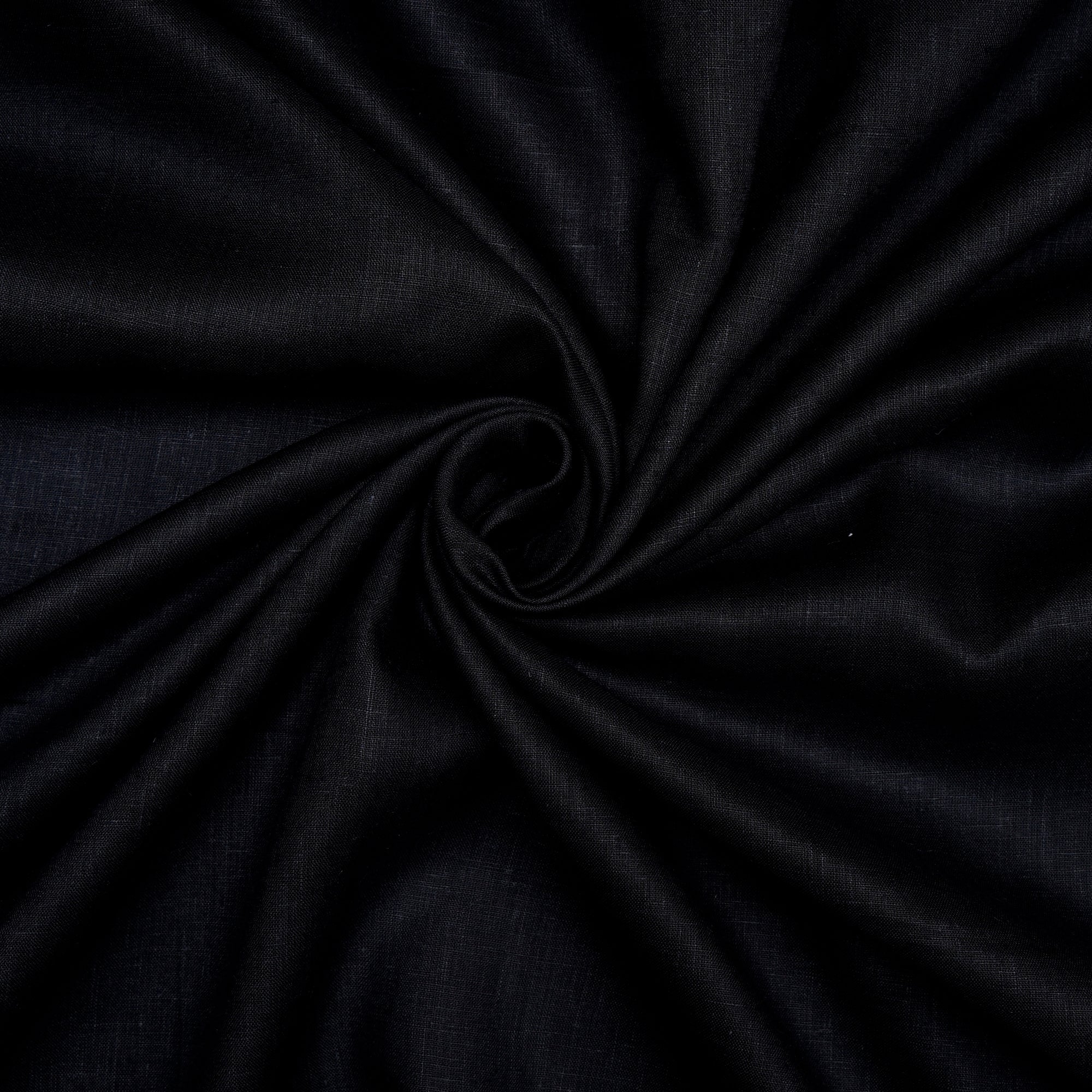 (Pre-Cut 1.50 Mtr) Black Color Piece Dyed Excel Linen Fabric