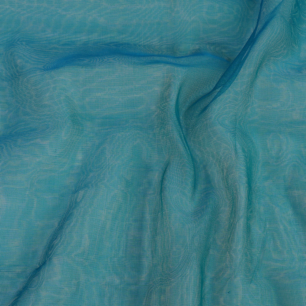 (Pre Cut 3.65 Mtr Piece) Multi Color Silk Net Fabric