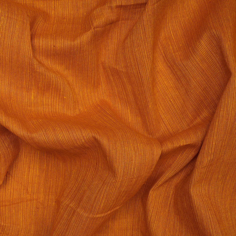 (Pre-Cut 2.00 Mtr) Mustard Color Handloom Muslin Cotton Fabric