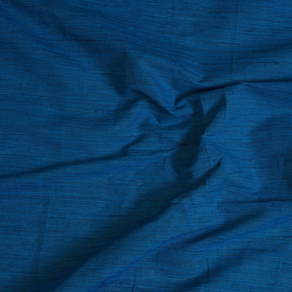 (Pre Cut 4 Mtr Piece) Blue Color Handloom Muslin Cotton Fabric