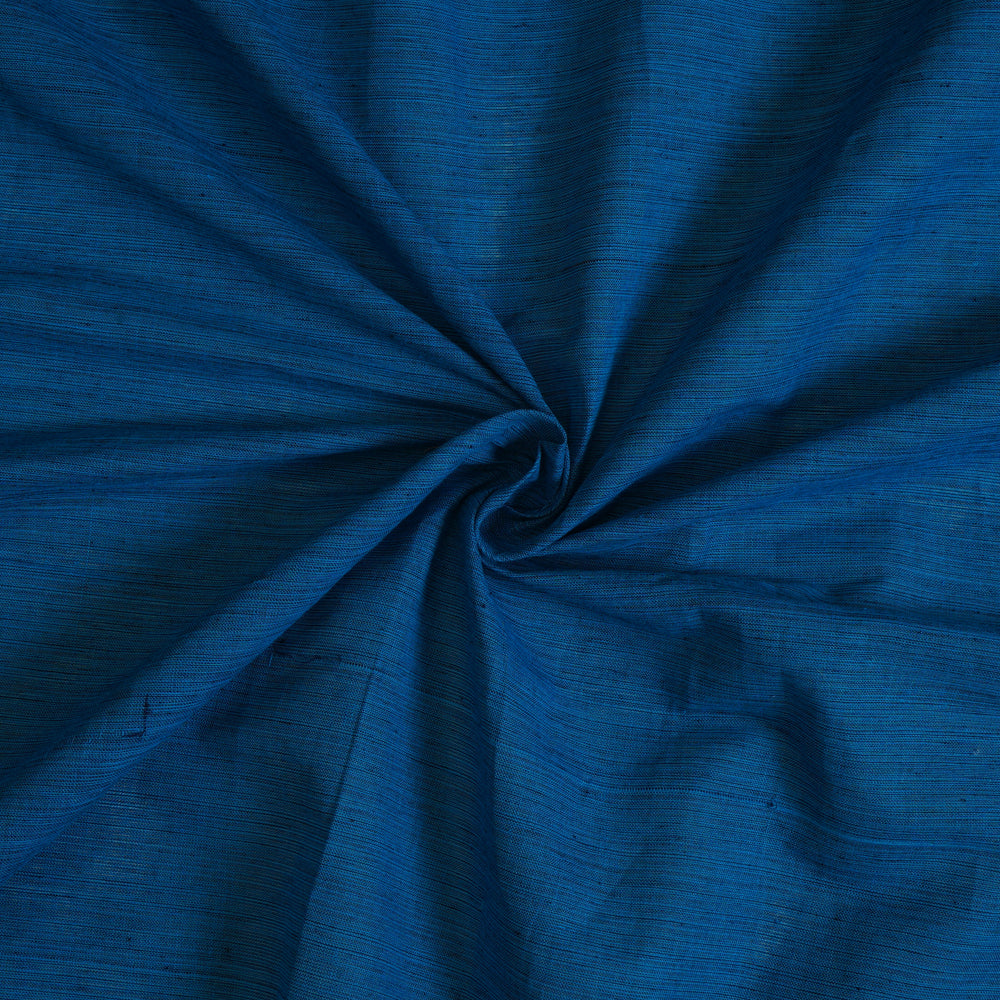 (Pre Cut 4 Mtr Piece) Blue Color Handloom Muslin Cotton Fabric