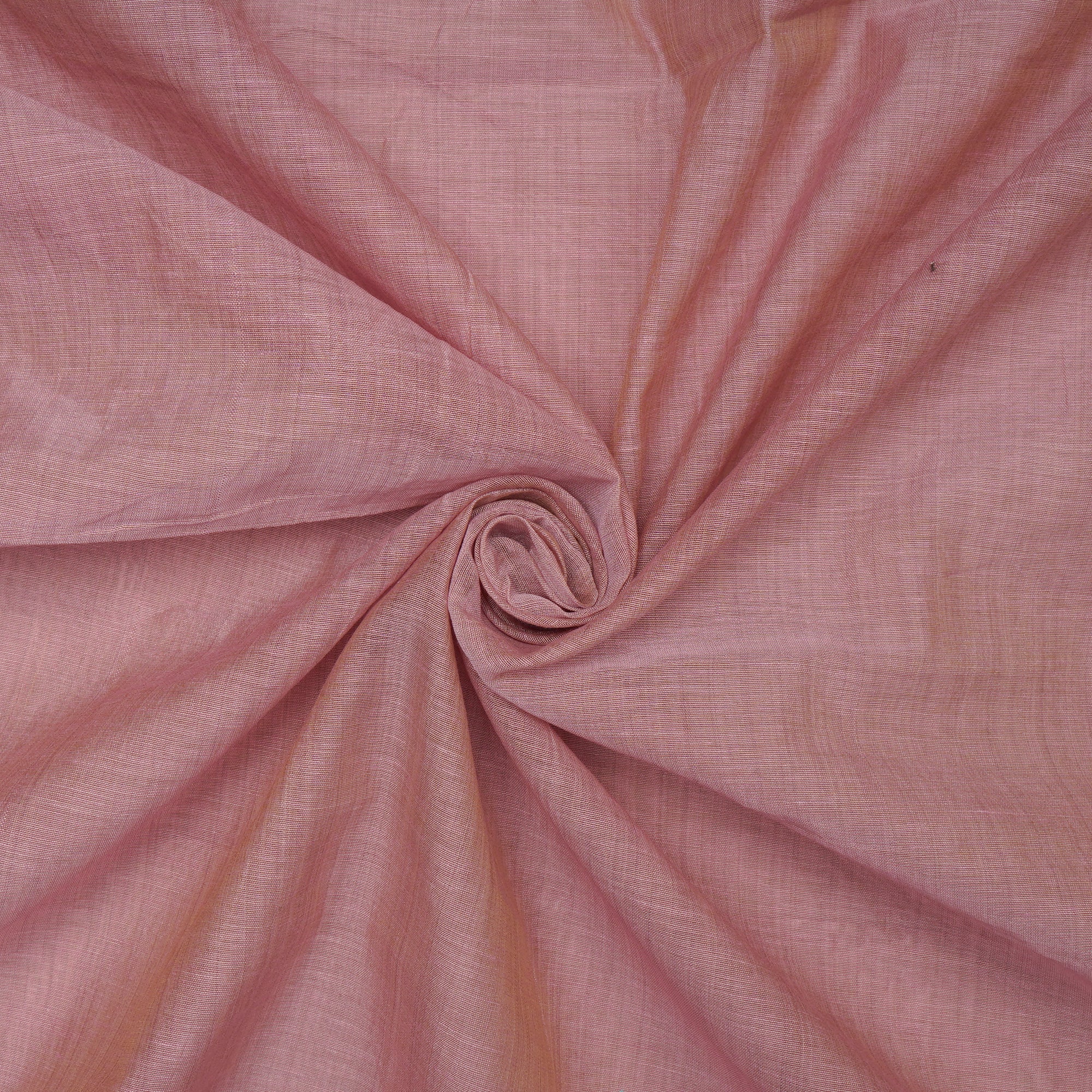 (Pre-Cut 2.00 Mtr) Onion Pink Poly Cotton Chanderi Fabric