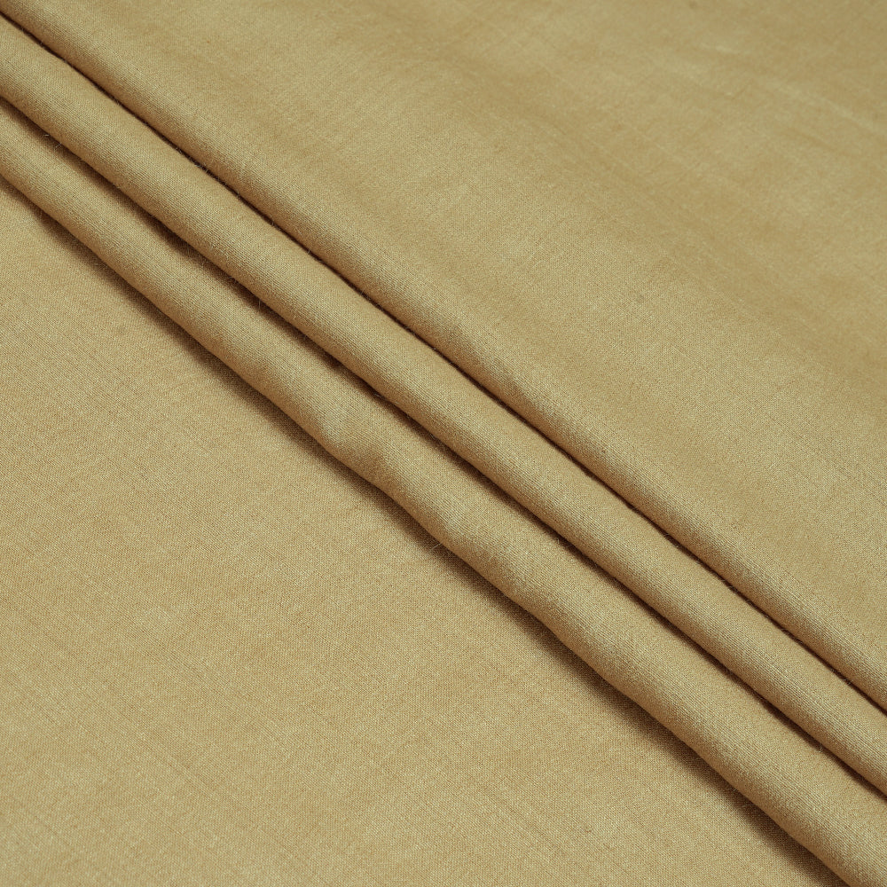 (Pre Cut 3 Mtr Piece) Beige Color Handloom Cotton Fabric
