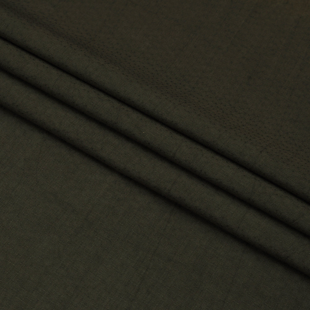 (Pre Cut 5 Mtr Piece) Grey Color Viscose Dobby Fabric