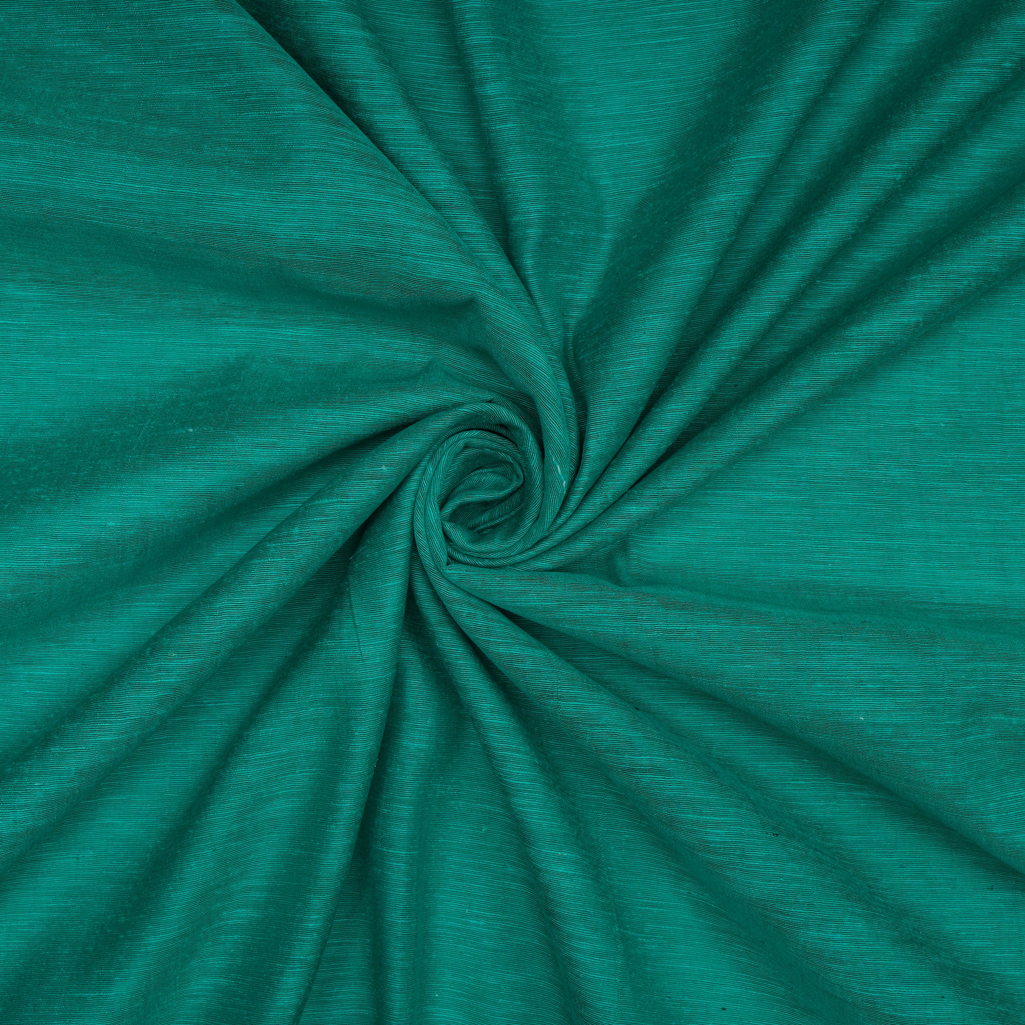 (Pre Cut 1.70 Mtr Piece) Emerald Color Noile Silk Fabric with Zari Border