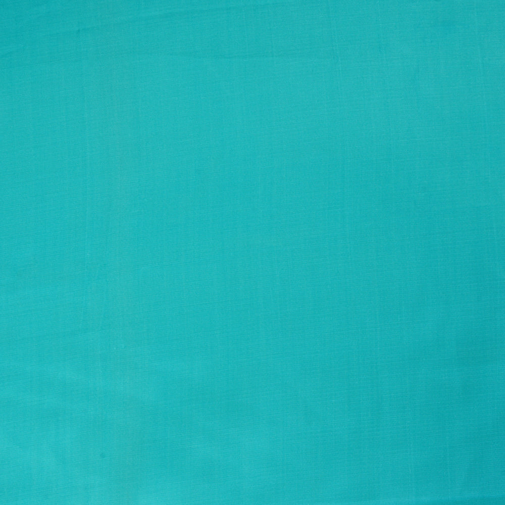 (Pre Cut 1.80 Mtr Piece) Turquoise Color Bemberge Modal Satin Fabric