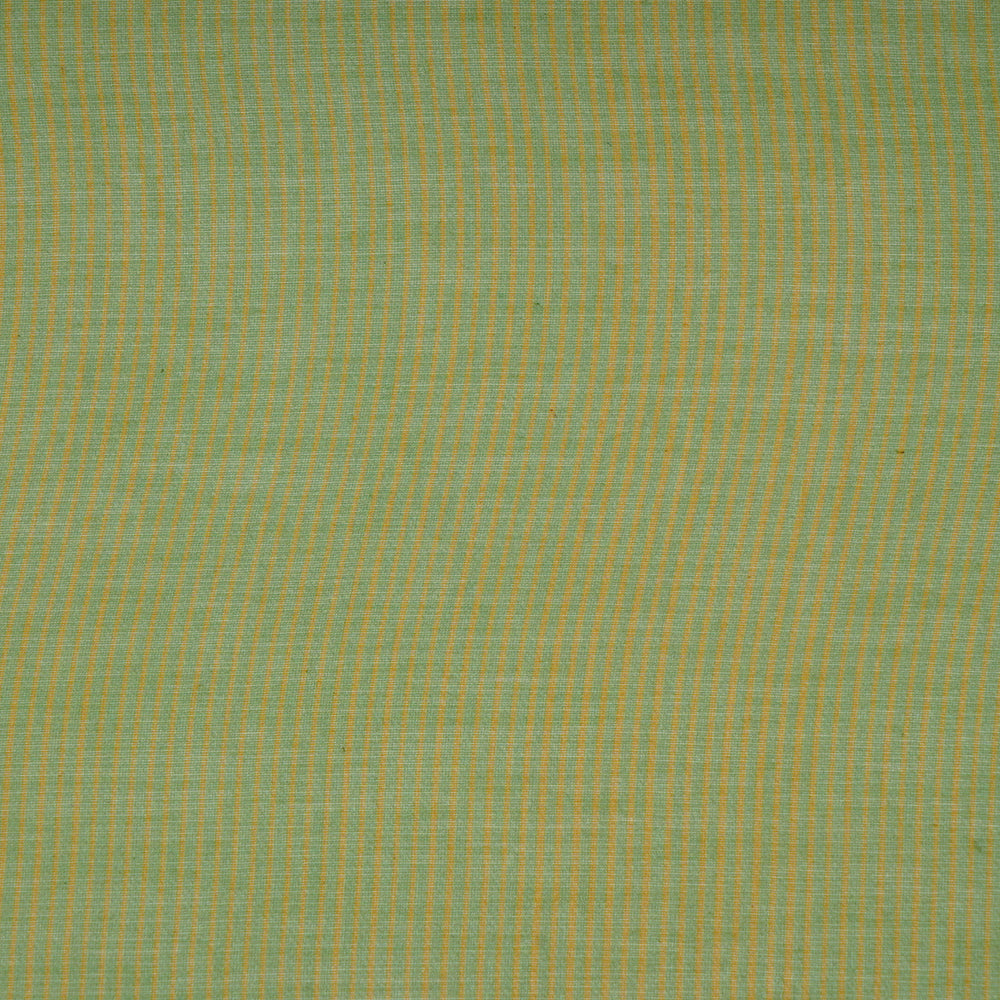 (Pre-Cut 2.90 Mtr) Green Color Digital Printed Pure Chanderi Fabric