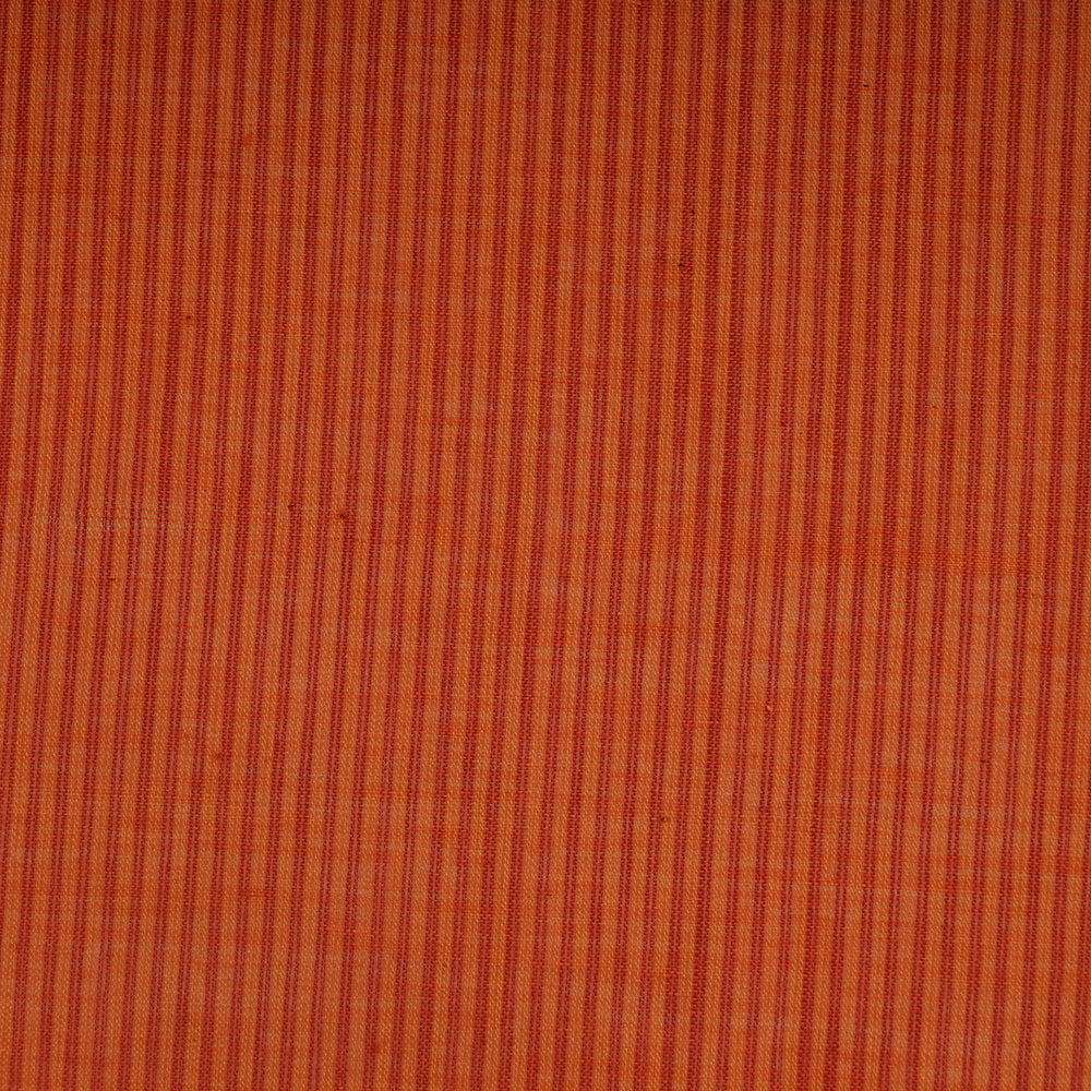 (Pre-Cut 3.60 Mtr ) Orange Color Mangalgiri Cotton Fabric