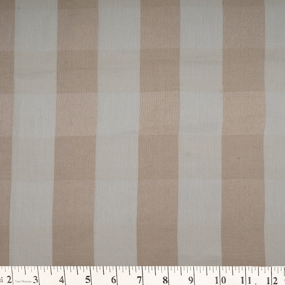 (Pre-Cut 0.75 Mtr) White-Golden Color Fancy Chanderi Fabric