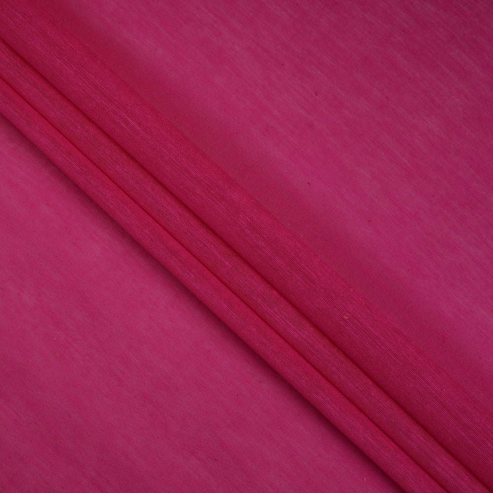 (Pre-Cut 4 Mtr ) Magenta Color Noile Silk Fabric