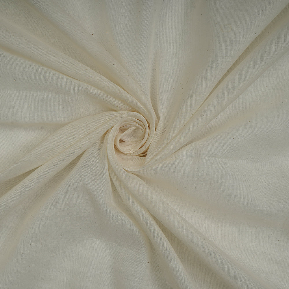 (Pre-Cut 1.50 Mtr ) White Color Premium Cotton Voile Fabric