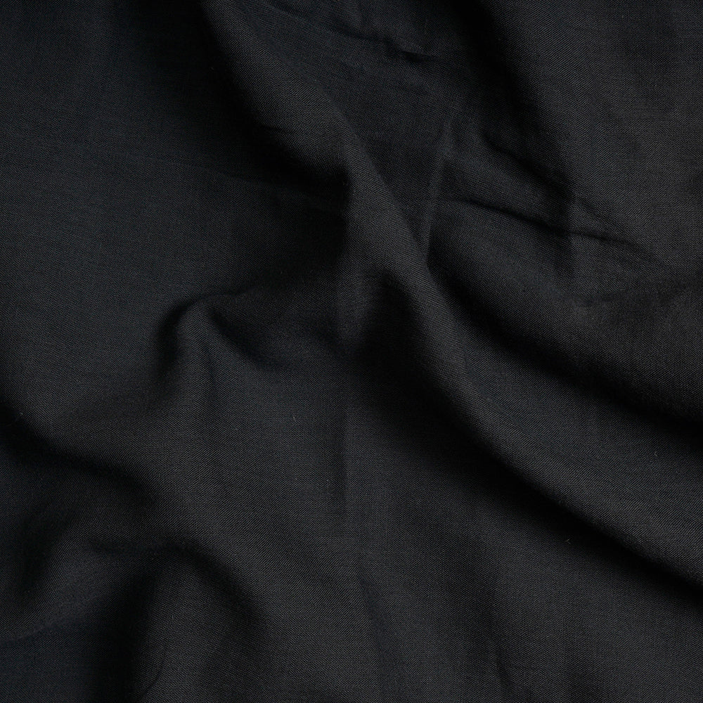 (Pre-Cut 4.60 Mtr) Carbon Grey Color Embroidered Cotton Cambric Fabric