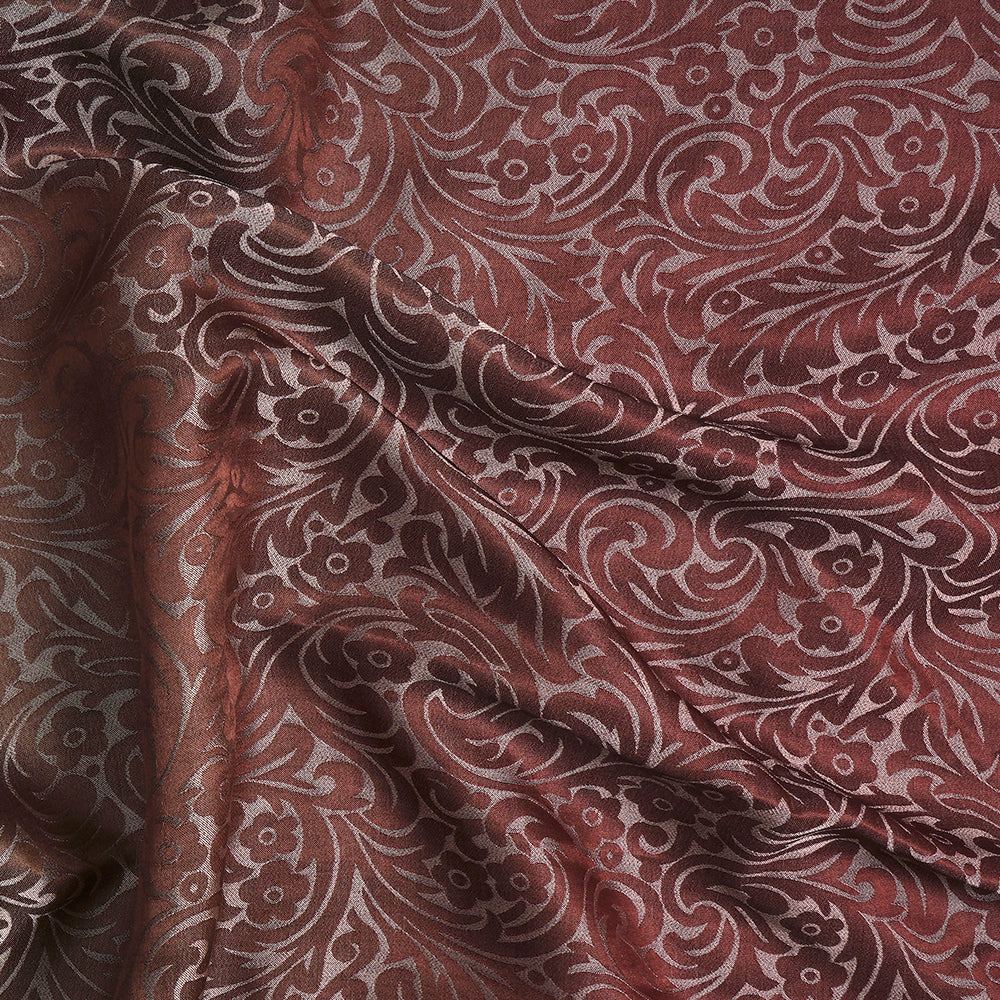 (Pre-Cut 2.70 Mtr) Multi Color Ombre Dyed Jacquard Satin Fabric