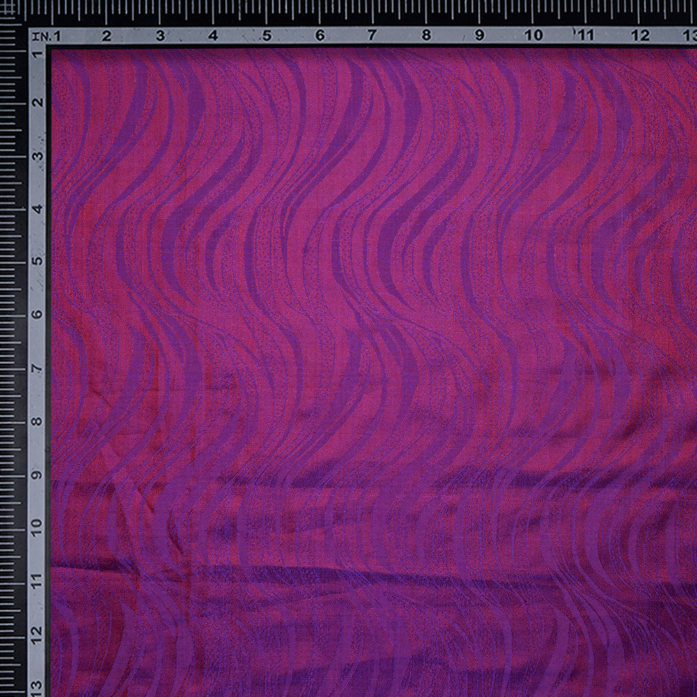 (Pre-Cut 1.20 Mtr) Purple Color Silk Fabric