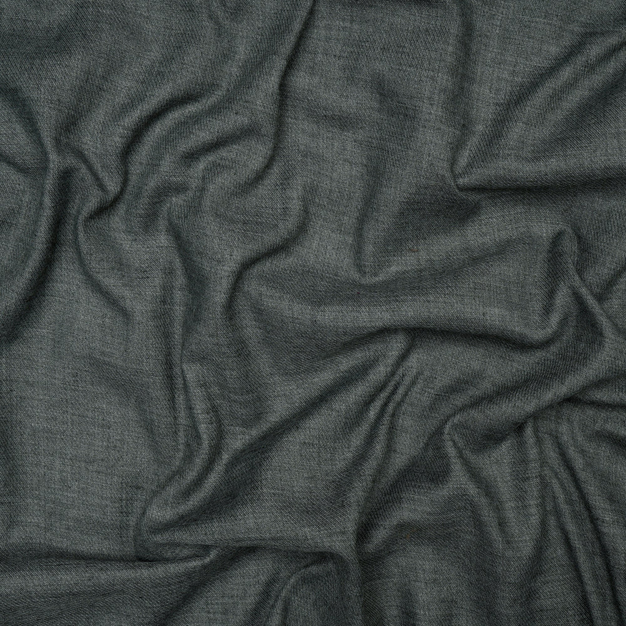 (Pre-Cut 3.00 Mtr) Crocodile Green Color Wool Cotton Fabric