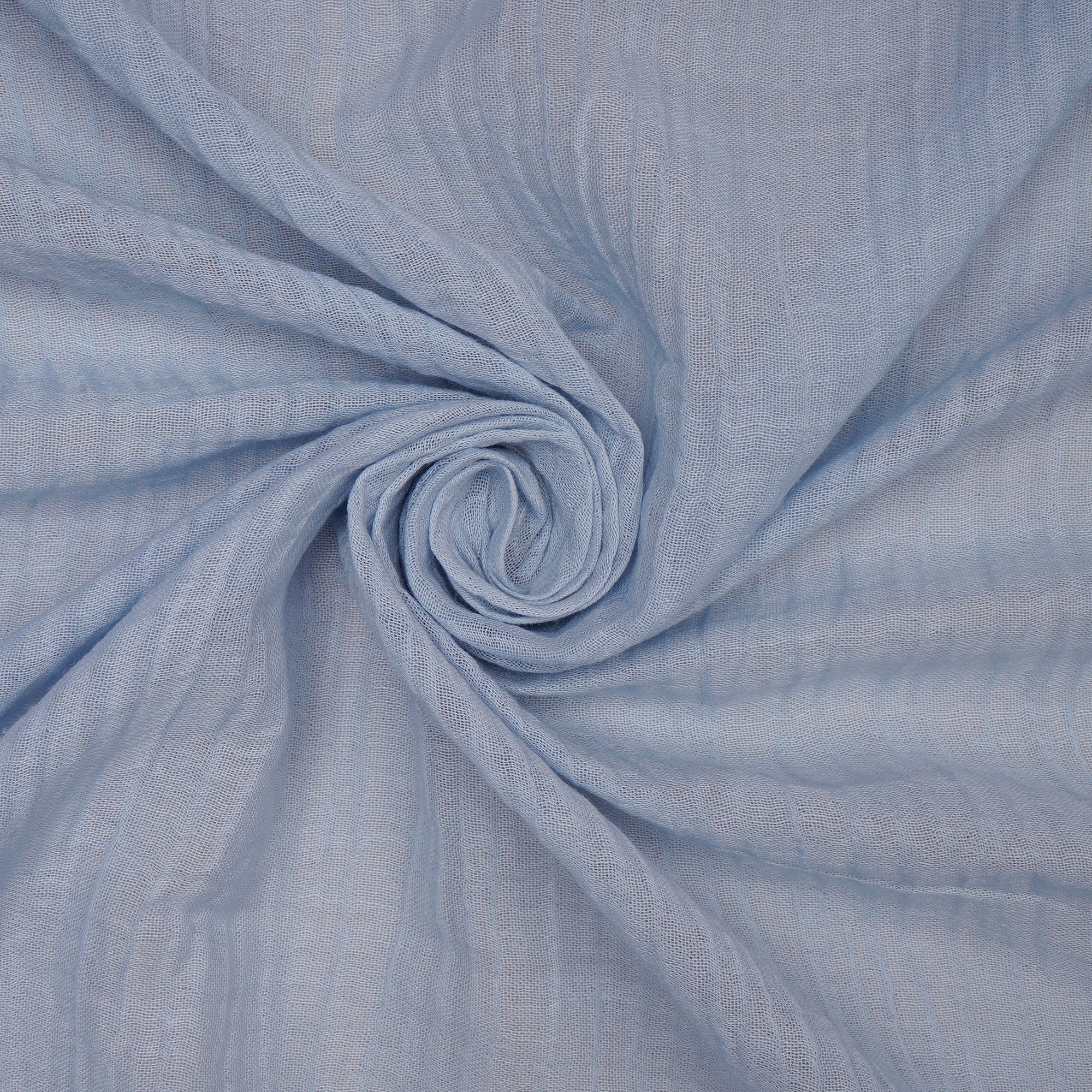 (Pre-Cut 1.00 Mtr) Light Blue Color Flax Cotton Fabric