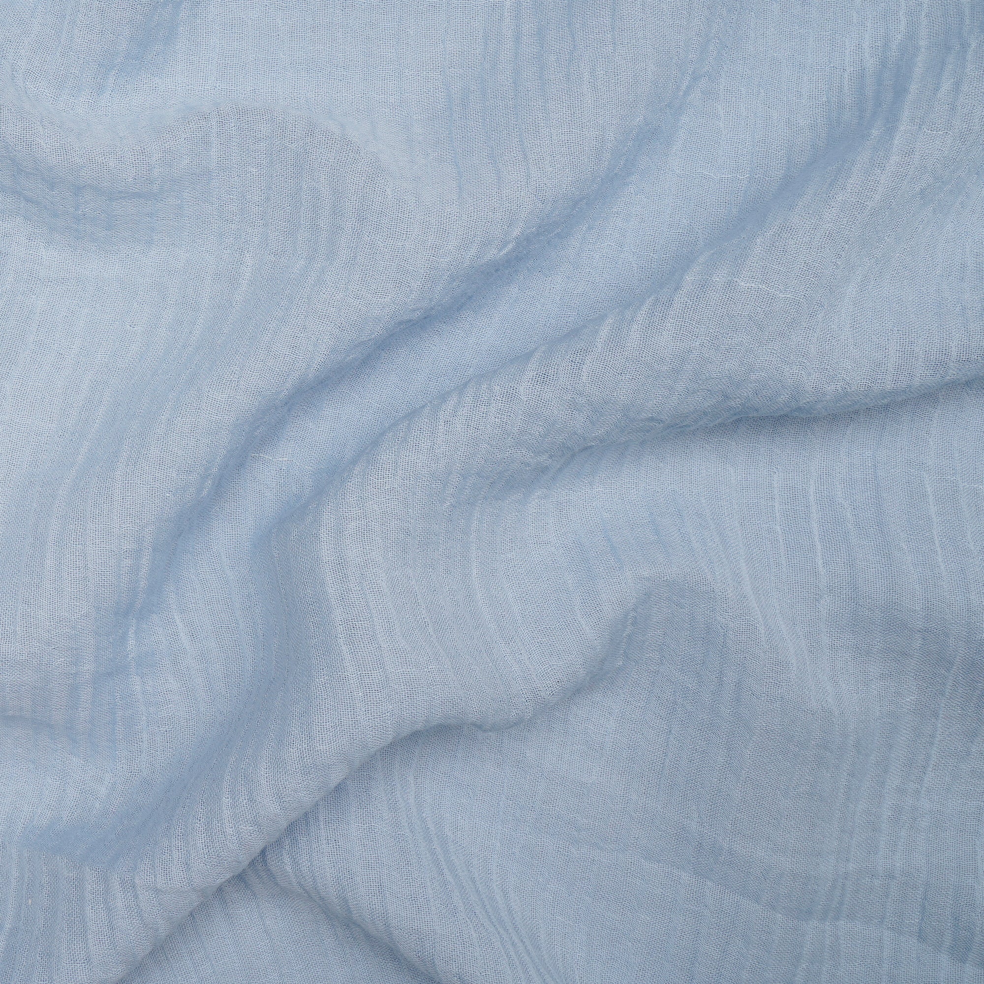 (Pre-Cut 1.50 Mtr) Light Blue Color Flax Cotton Fabric