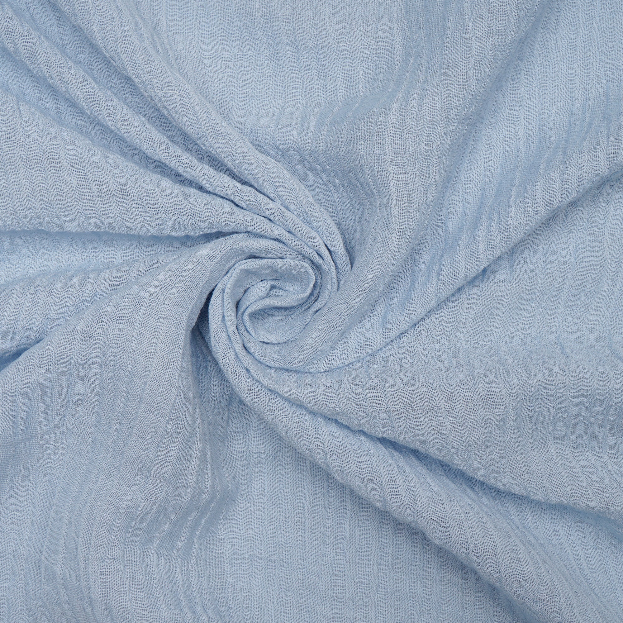 (Pre-Cut 1.50 Mtr) Light Blue Color Flax Cotton Fabric