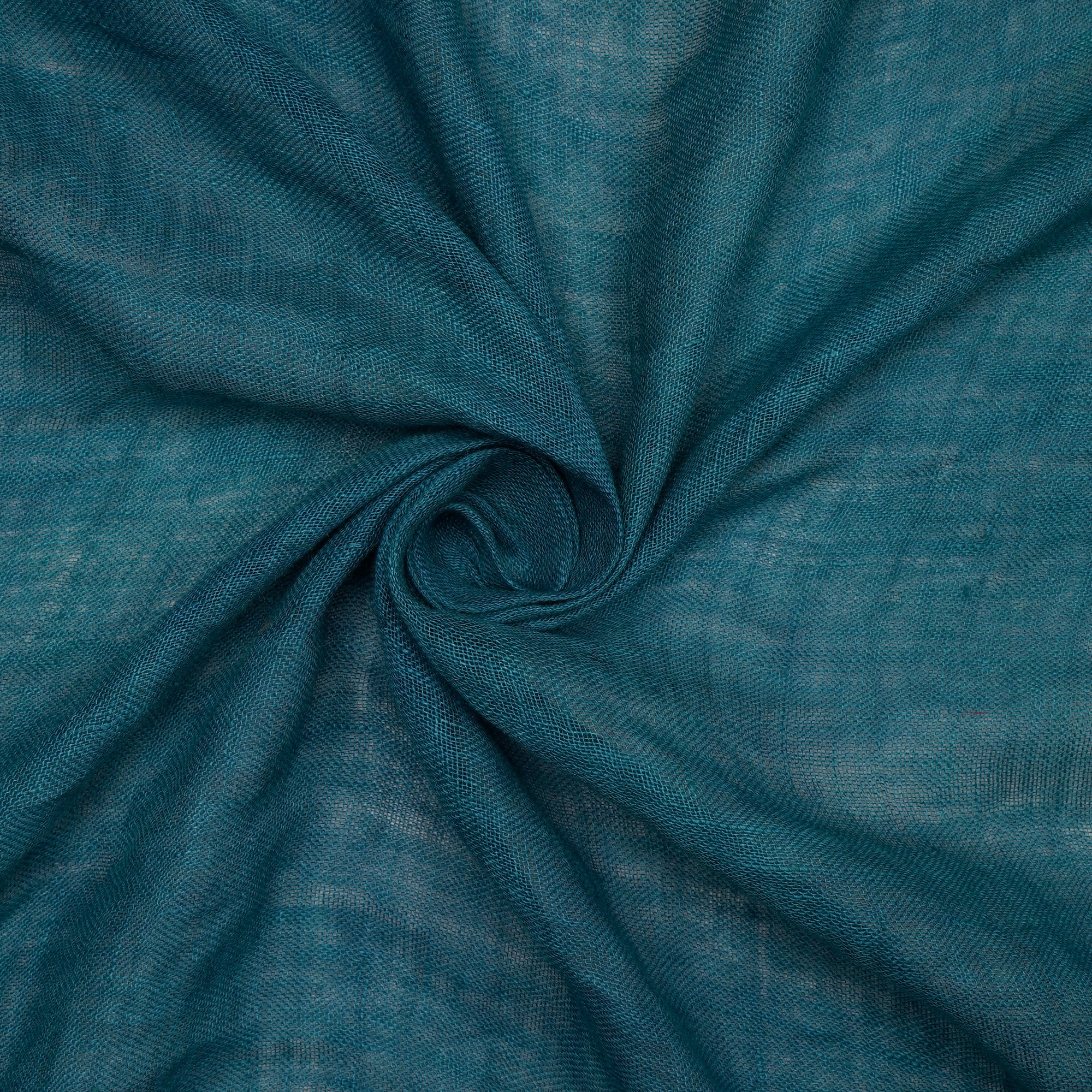 (Pre-Cut 1.00 Mtr) Blue Flax Cotton Fabric