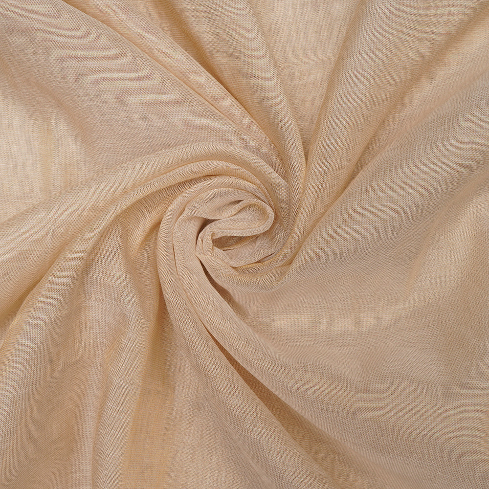 (Pre Cut 1.60 Mtr Piece) Beige Color Tissue Chanderi Fabric