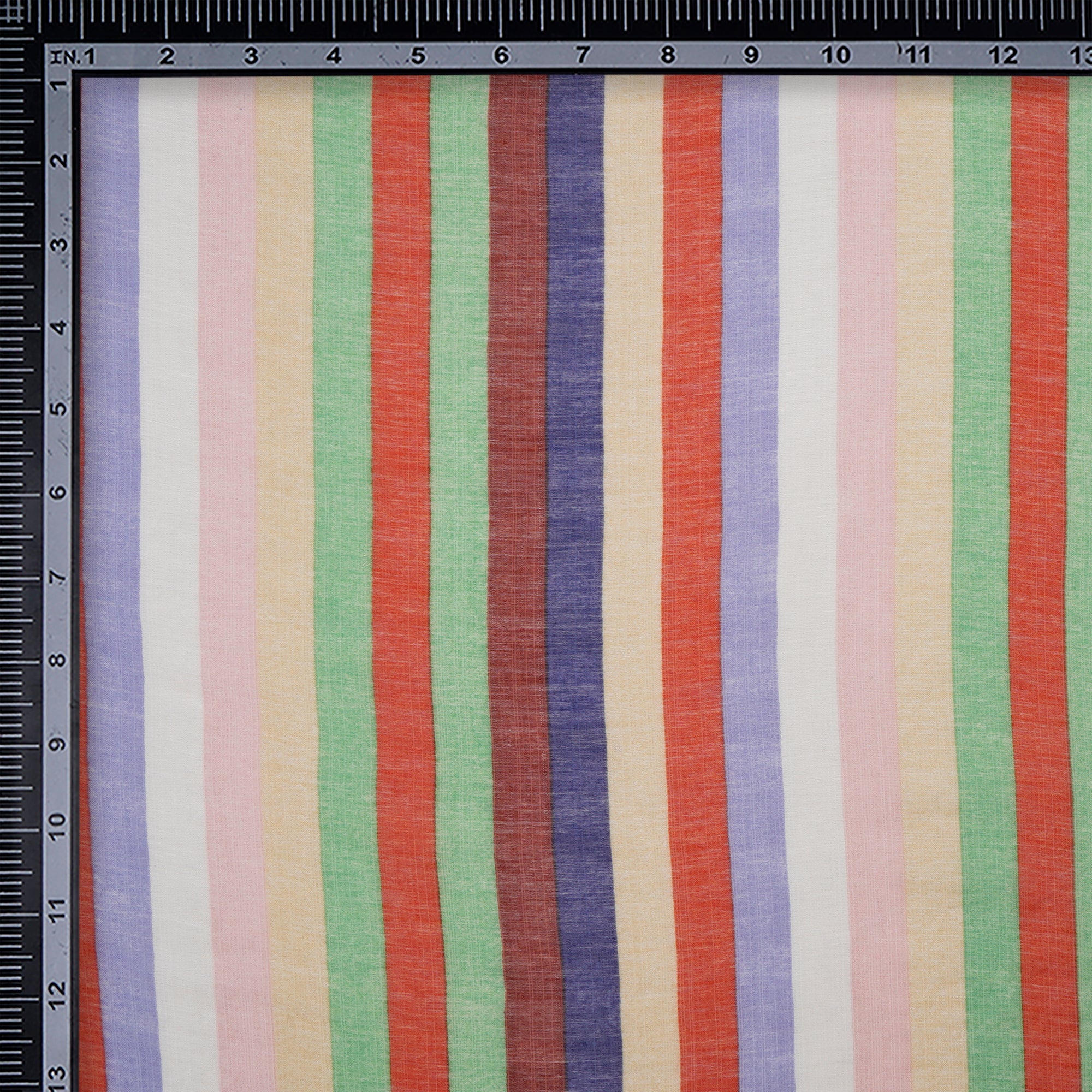 (Pre-Cut 1.00 Mtr) Multi Color Printed Muslin Cotton Fabric