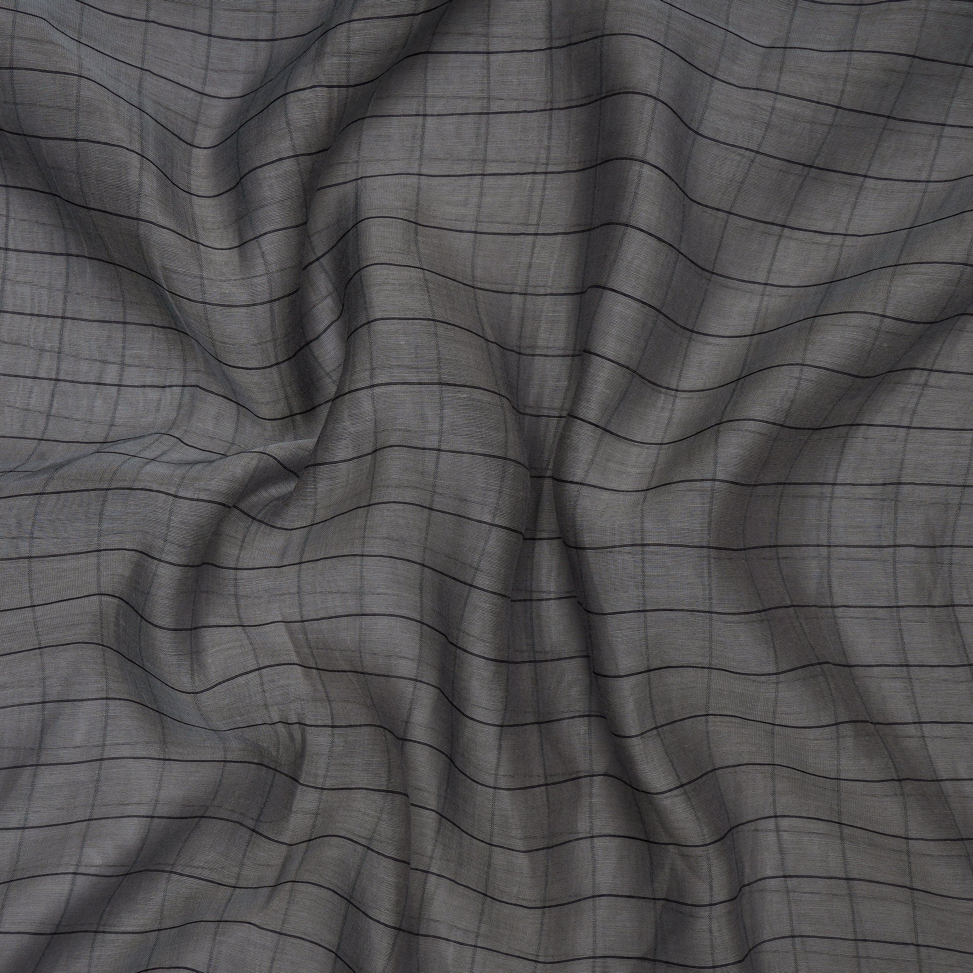 (Pre-Cut 1.50 Mtr) Grey Color Fancy Chanderi Fabric