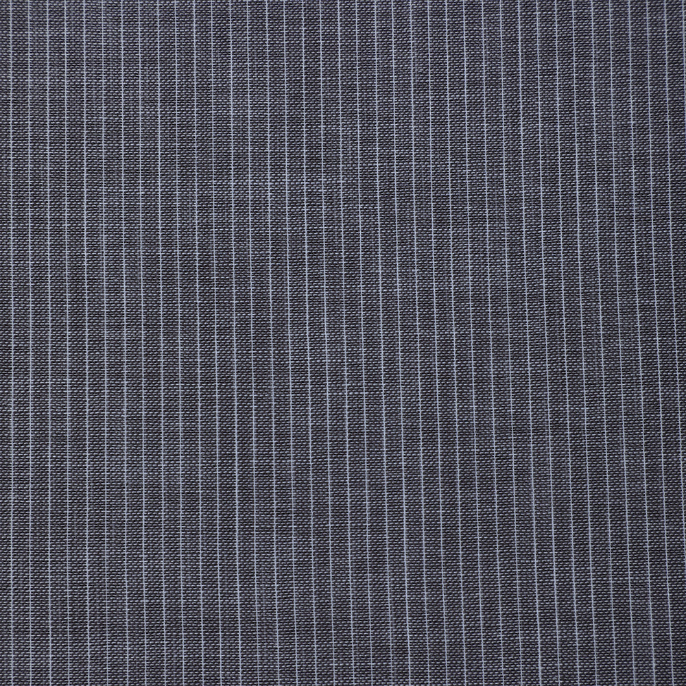 (Pre-Cut 1.50 Mtr) Grey Color Cotton Voile Striped Fabric