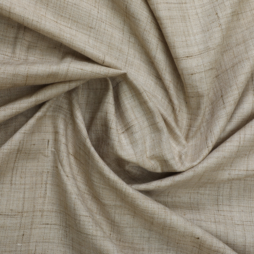 (Pre-Cut 2.50 Mtr) Beige Color Poly Viscose Fabric