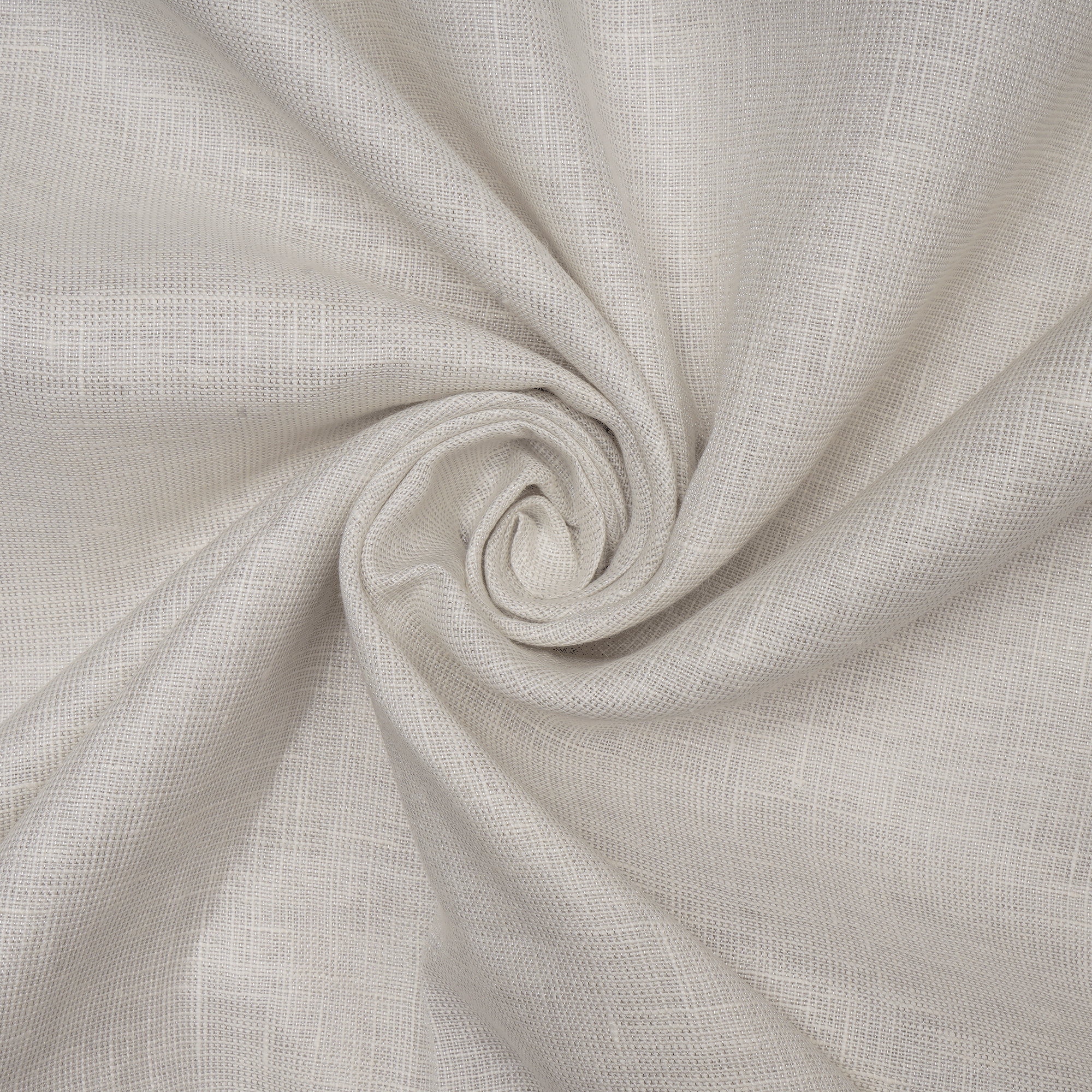 (Pre-Cut 2.00Mtr) Silver Color Flax Linen Fabric