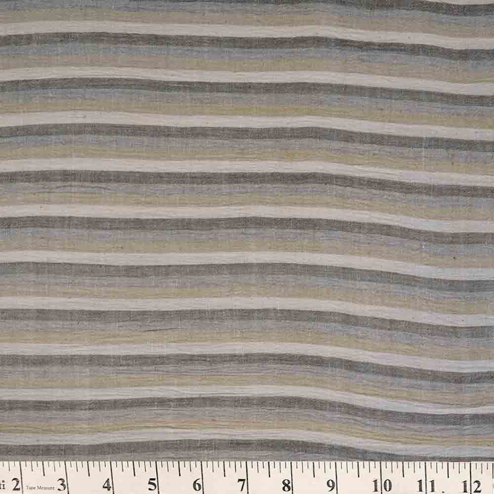 (Pre-Cut 1 Mtr) Multi Color Handwoven Handspun Kala Cotton Fabric