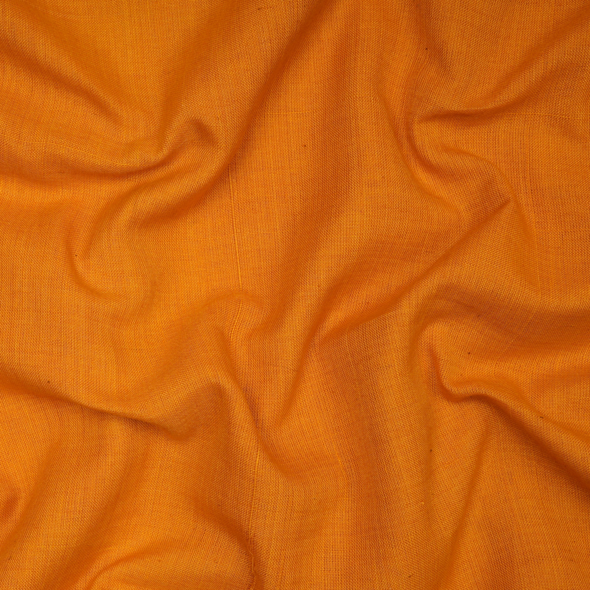 (Pre-Cut 4.10 Mtr) Mustard Color Cotton Fabric With Border