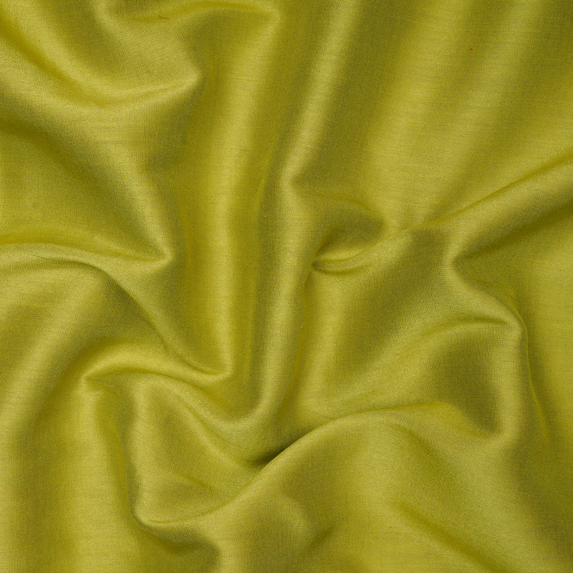 (Pre-Cut 1.50 Mtr) Electric Lime Green Color Piece Dyed Chanderi Fabric