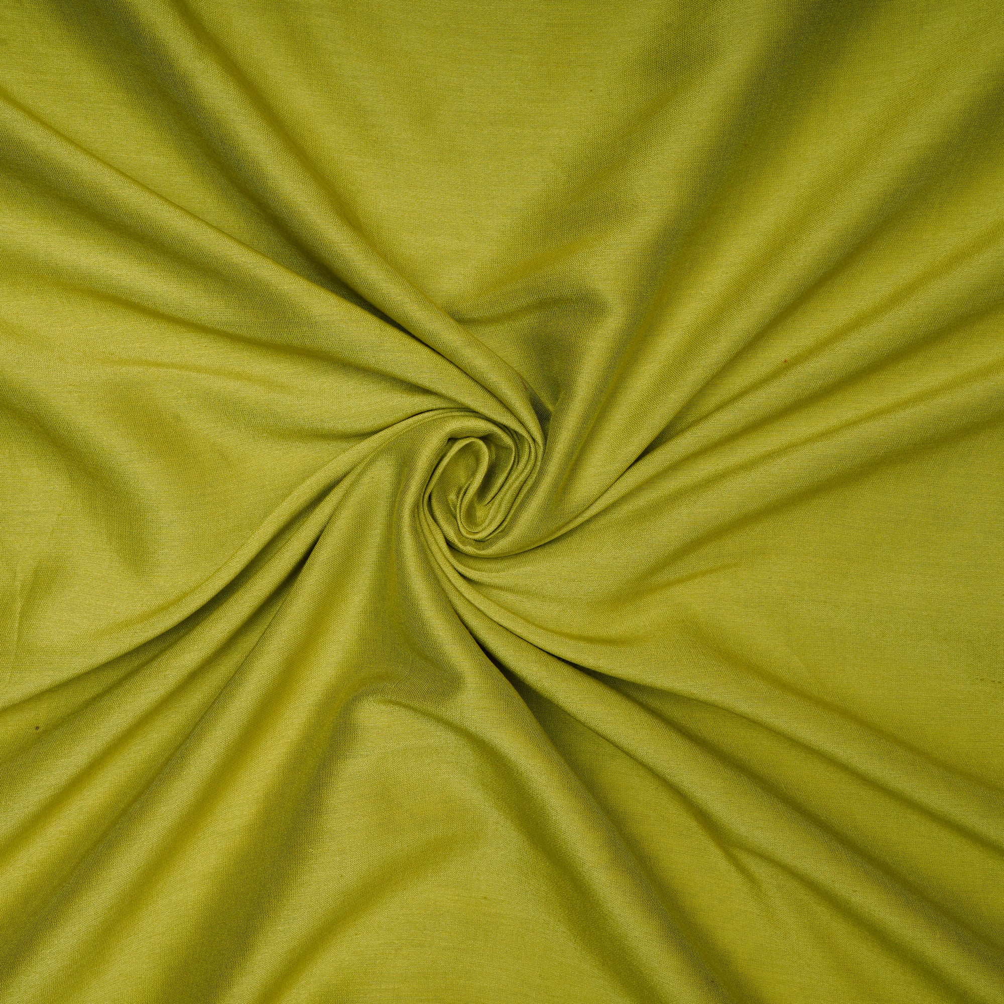 (Pre-Cut 1.50 Mtr) Electric Lime Green Color Piece Dyed Chanderi Fabric