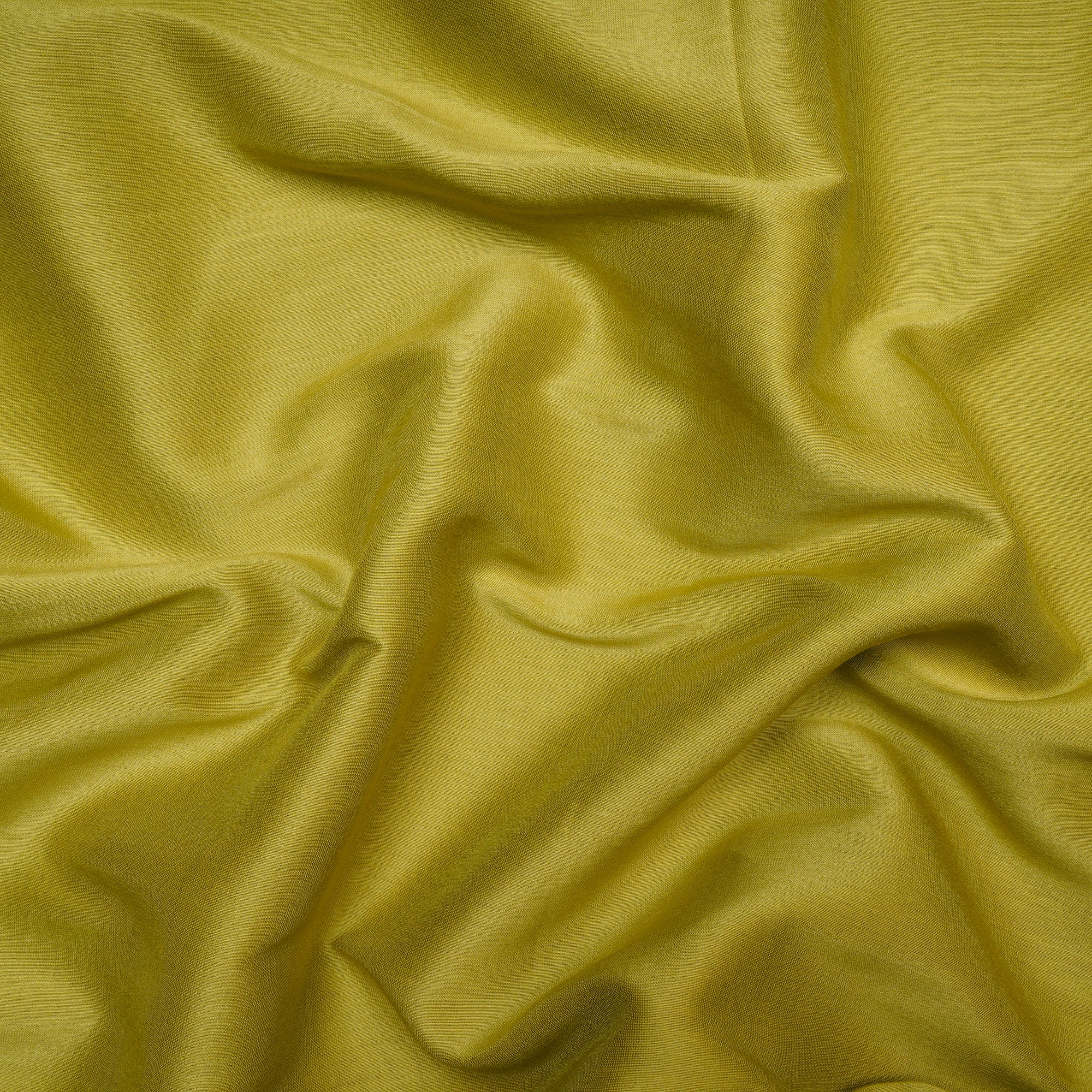 (Pre Cut 2.70Mtr )Electric Lime Green Piece Dyed Chanderi Fabric