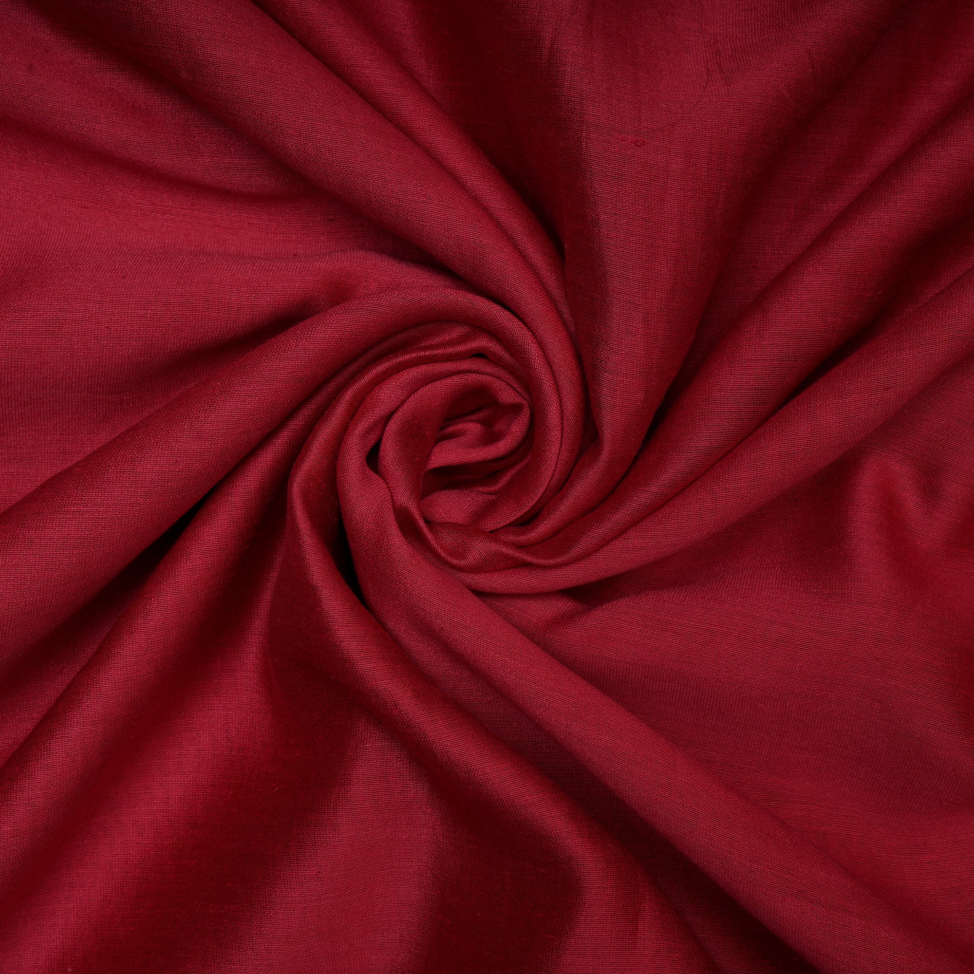 (Pre-Cut 3.40 Mtr) Red Color Pure Silk Cotton Fabric