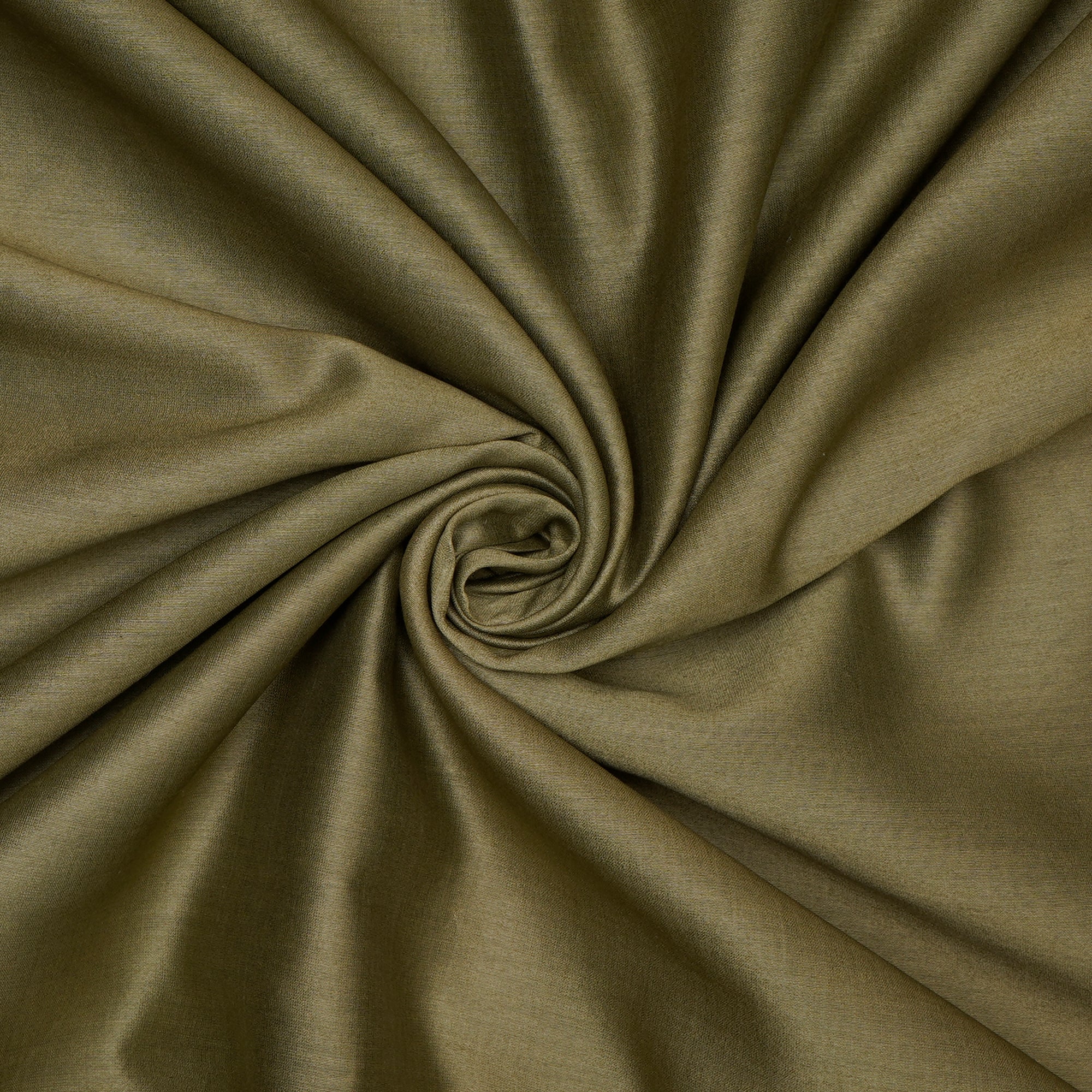 (Pre-Cut 3.70 Mtr) Moss Color Pure Silk Cotton Fabric