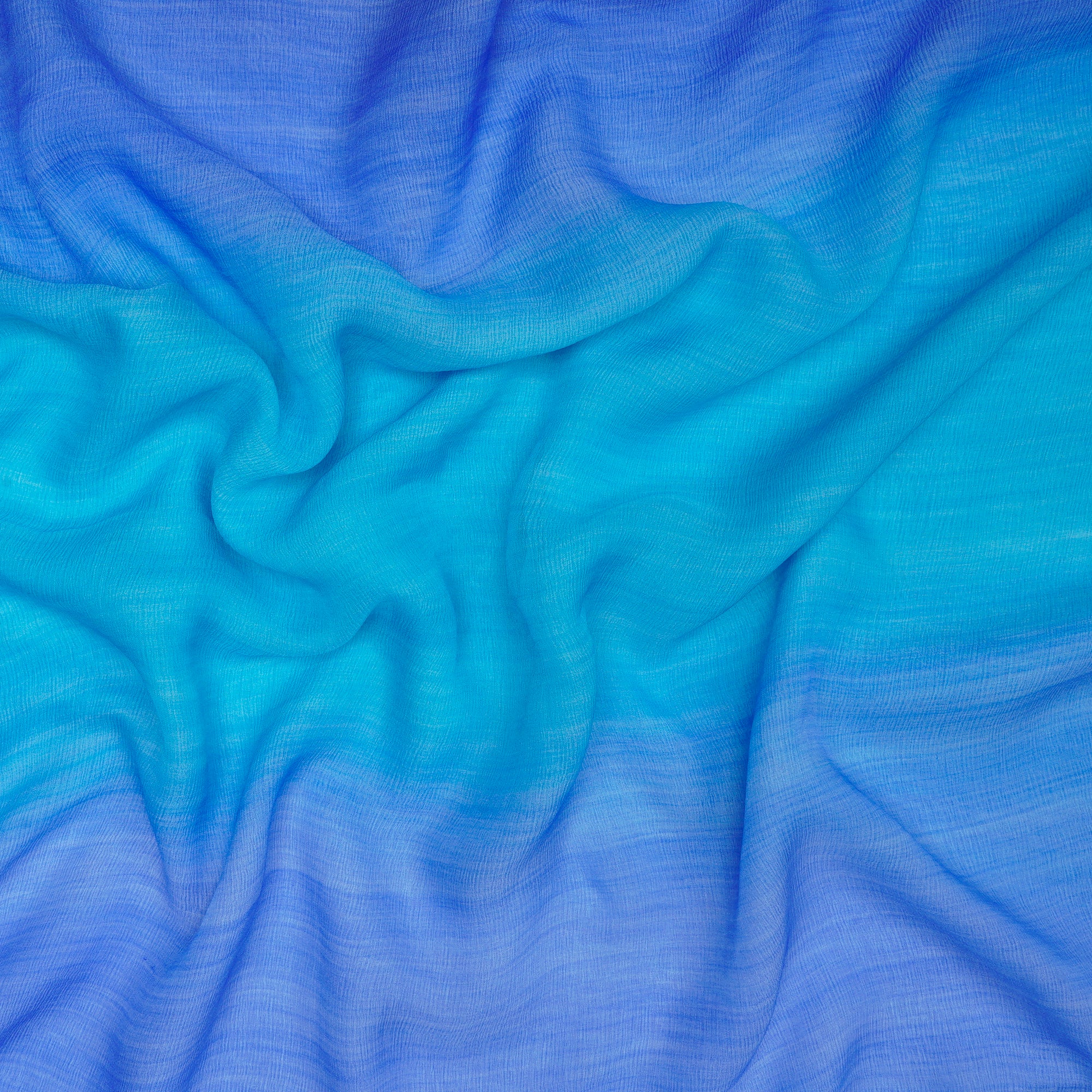 (Pre-Cut 3.50 Mtr) Multi Color Ombre Dyed Chiffon Silk Fabric