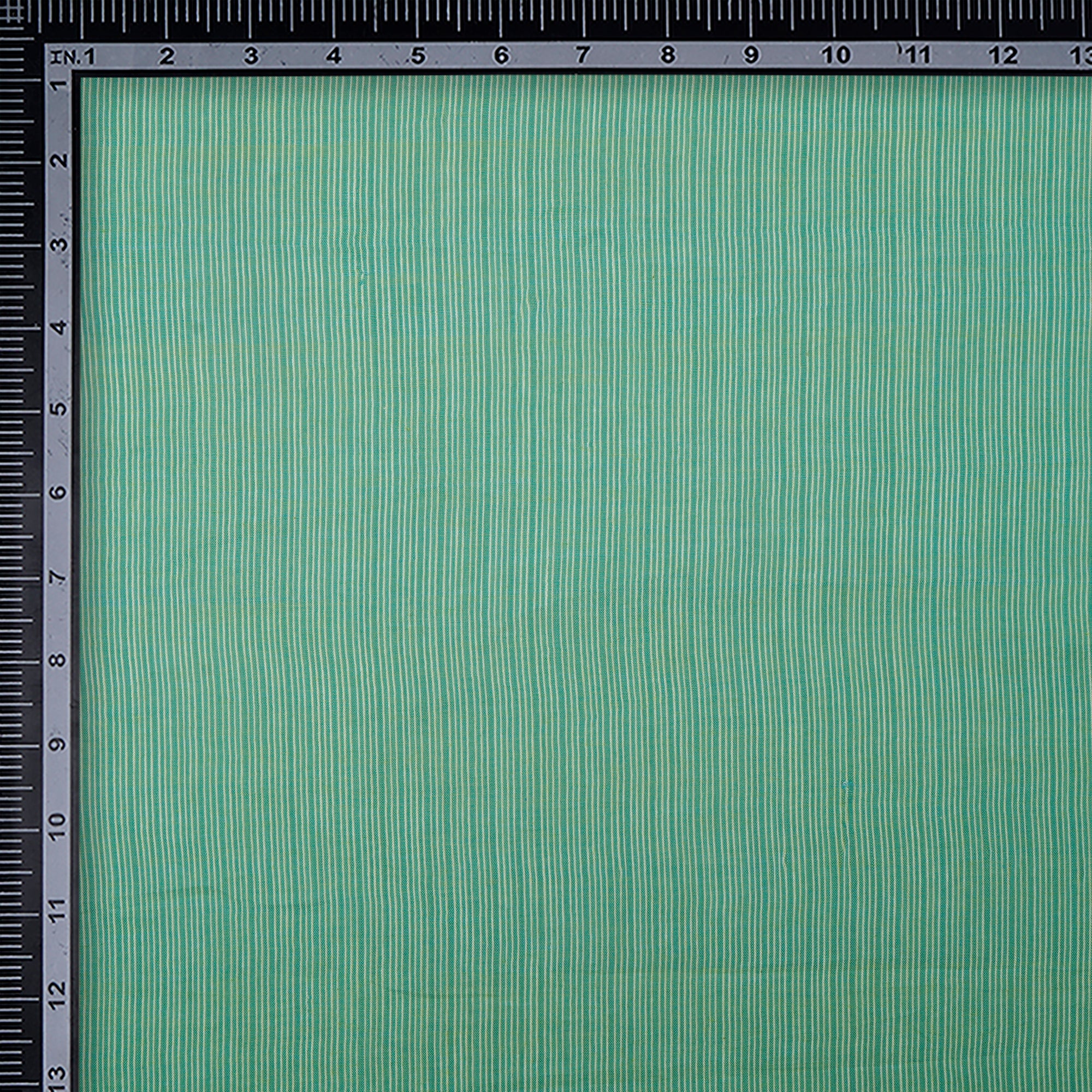 (Pre-Cut 3.20 Mtr) Green Check Pattern Muslin Cotton Fabric