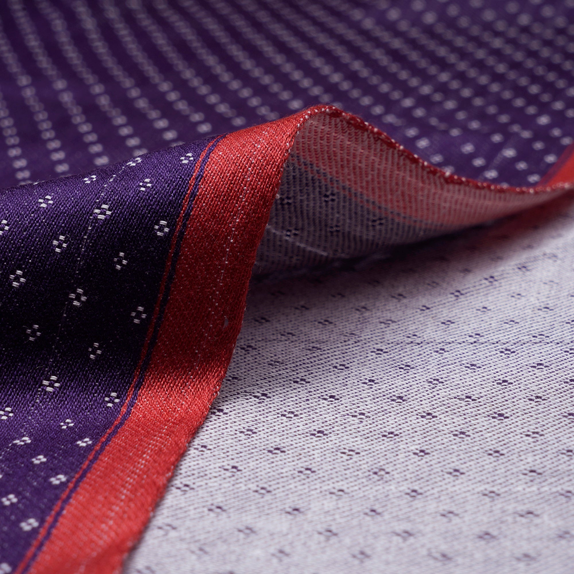 (Pre-Cut 1.75 Mtr) Purple Mashroo Fabric