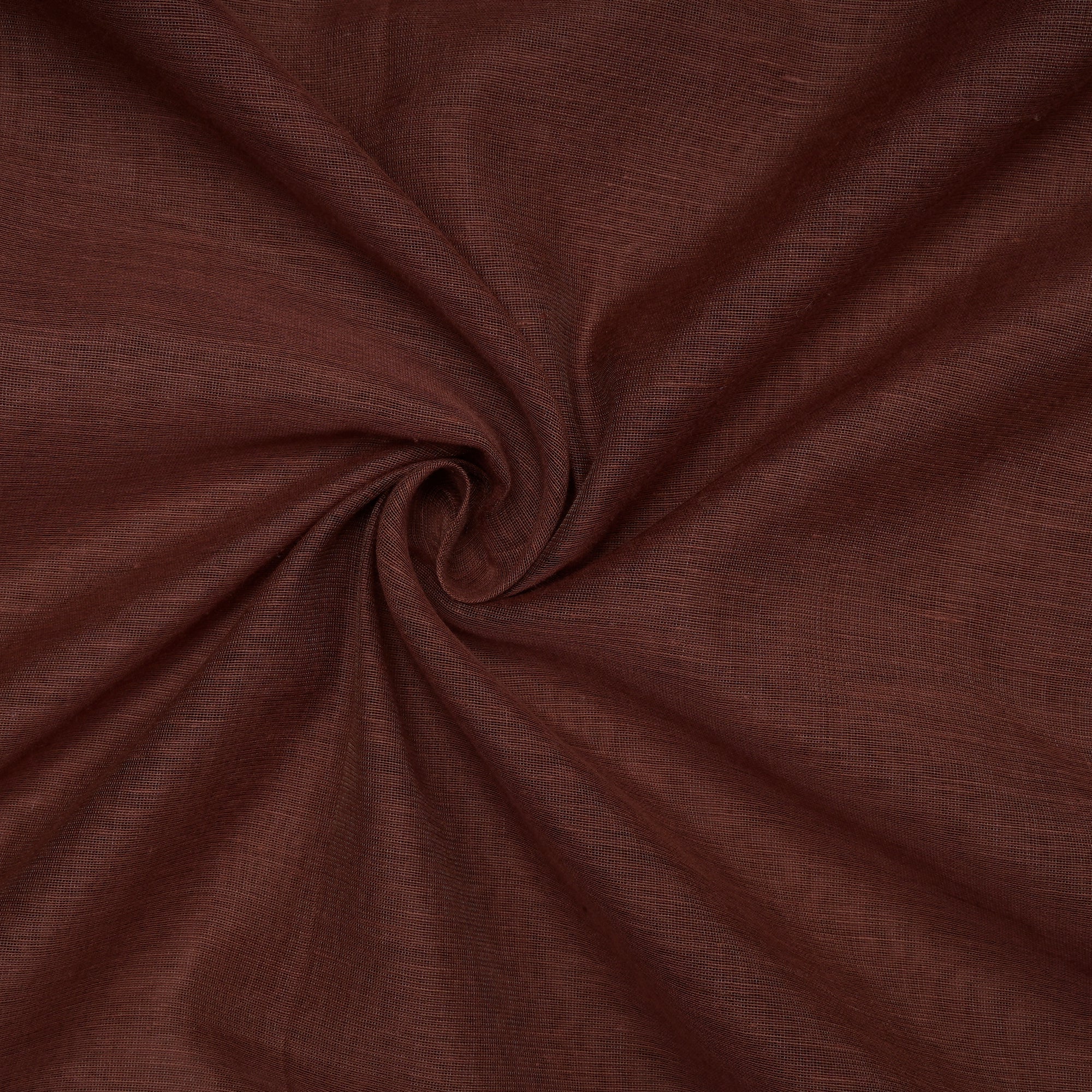 (Pre-Cut 2.60 Mtr) Brown Cotton Silk Fabric