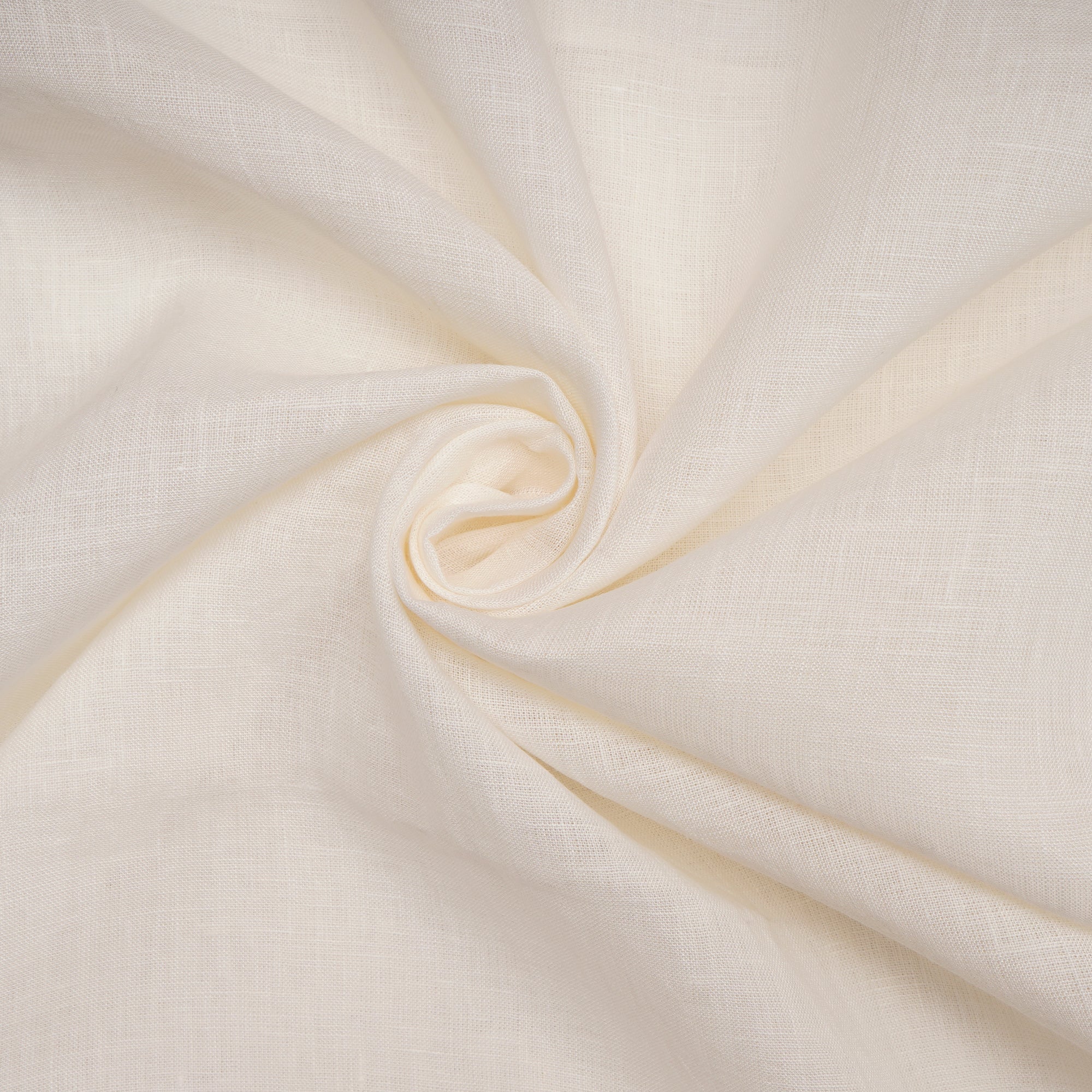 (Pre-Cut 2.50 Mtr) White Premium Linen Fabric