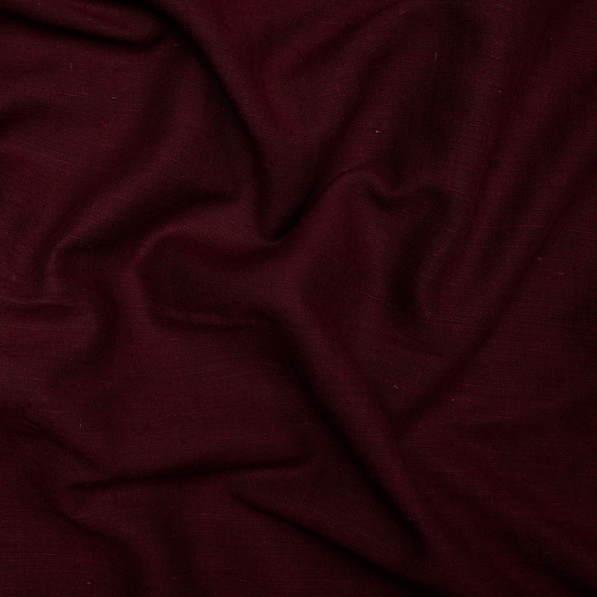 (Pre-Cut 2.50 Mtr) Burgundy Natural Matka Silk Fabric