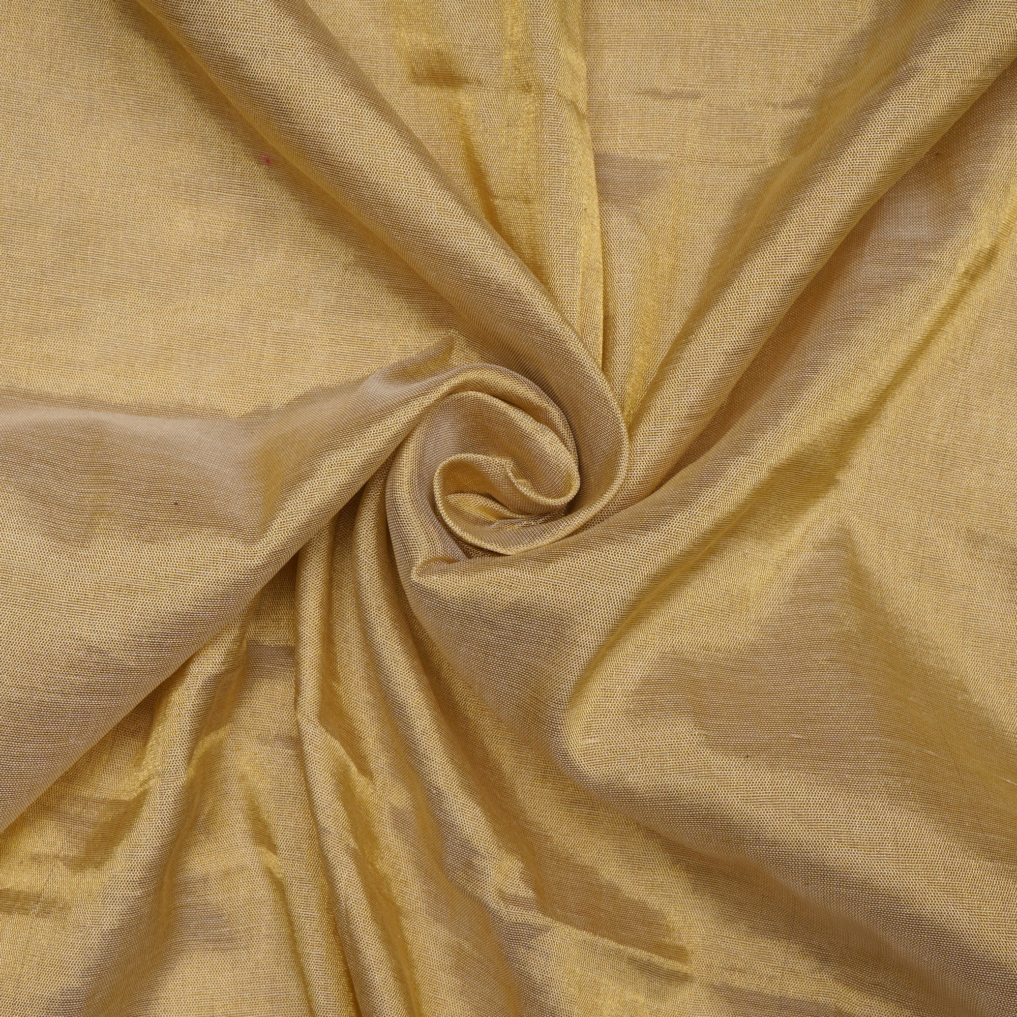 (Pre-Cut 1.70 Mtr) Golden Tissue Silk Fabric