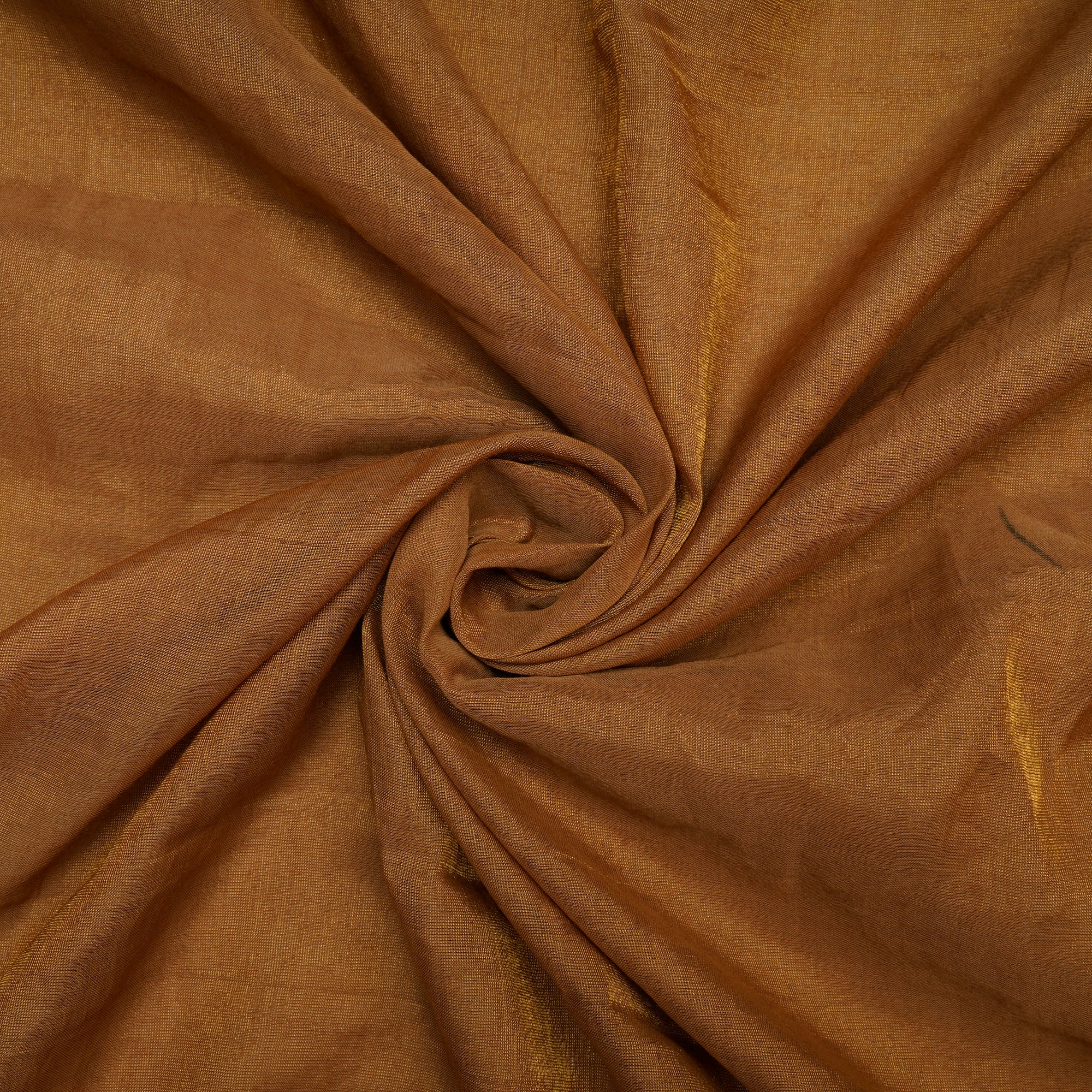 (Pre Cut 1.90 Mtr )Antique Golden Pure Tissue Fabric