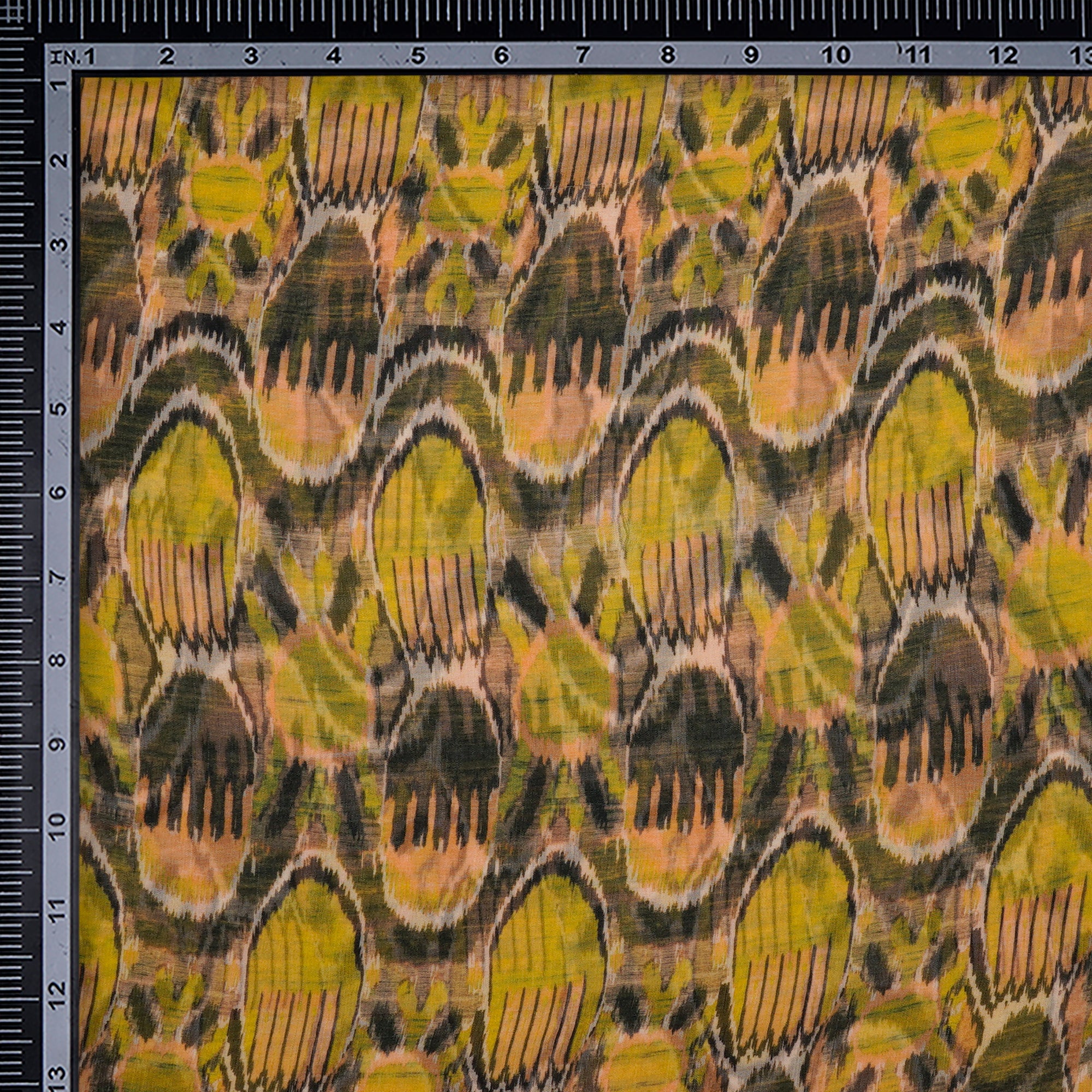 (Pre-Cut 2.50 Mtr) Multi Digital Printed Bemberg Chiffon Fabric