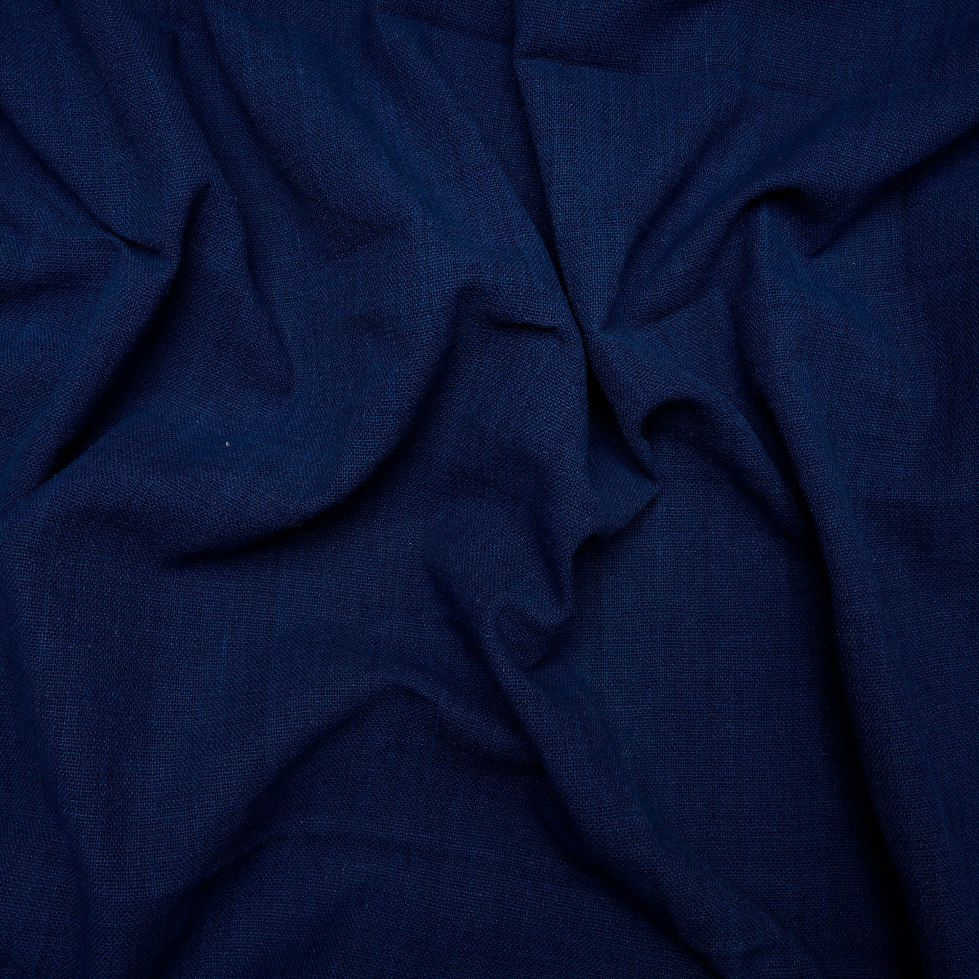 (Pre Cut 1.25 Mtr )Navy Blue Plain Khadi Fabric